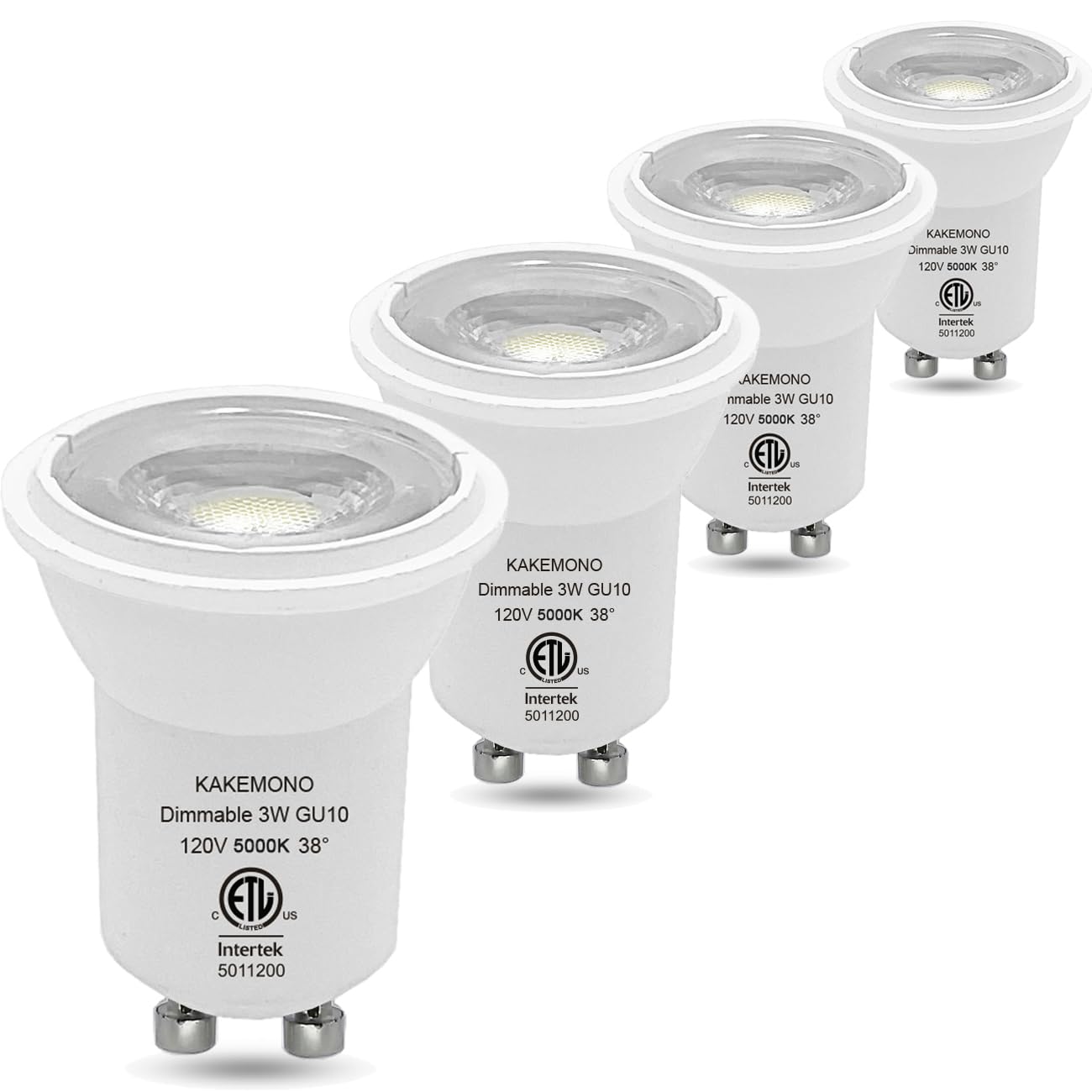 Kakemono Dimmable Mr11 Gu10 Base Led Bulb 35Mm Mini Small Spotlight 120V 3W Track Light, 20Watt 35W Halogen Equivalent, Daylight