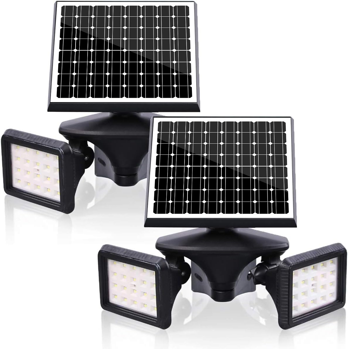 EMANER Outdoor Solar Lights Motion Sensor, 5000mAh Solar Flood Light 6000K Waterproof, Dusk to Dawn Cordless Security Light, 2-i