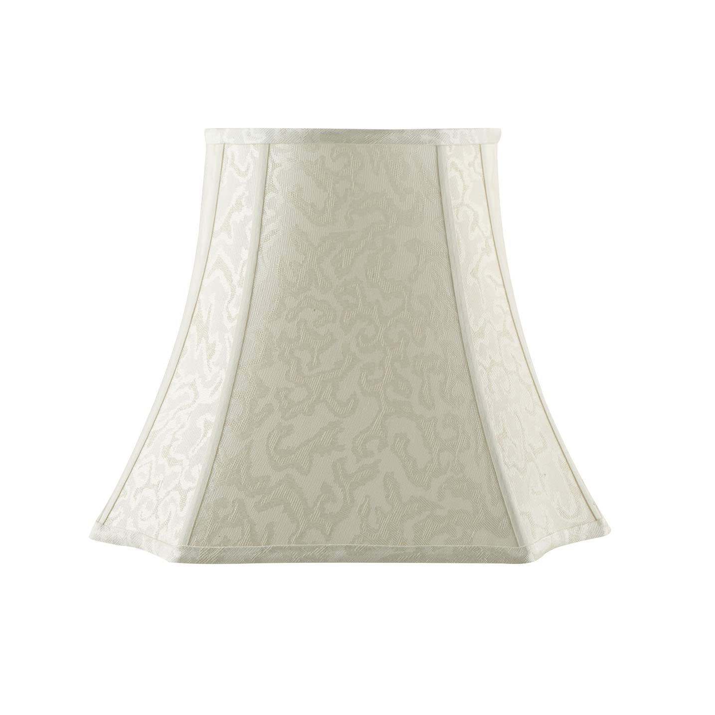 Aspen Creative 30621, Handsewn Pagoda Off-White Spider Shade/Jacquard Textured Fabric, 11'' Top X (18+18)'' Bottom X 15'' Slant,