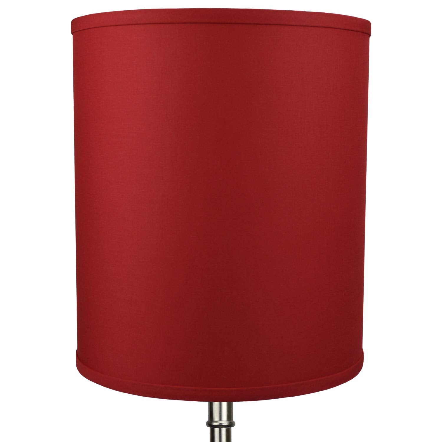 Fenchelshades.Com 12'' Top Diameter X 12'' Bottom Diameter X 14'' Height Fabric Drum Lampshade Spider Attachment (Linen Rich Red