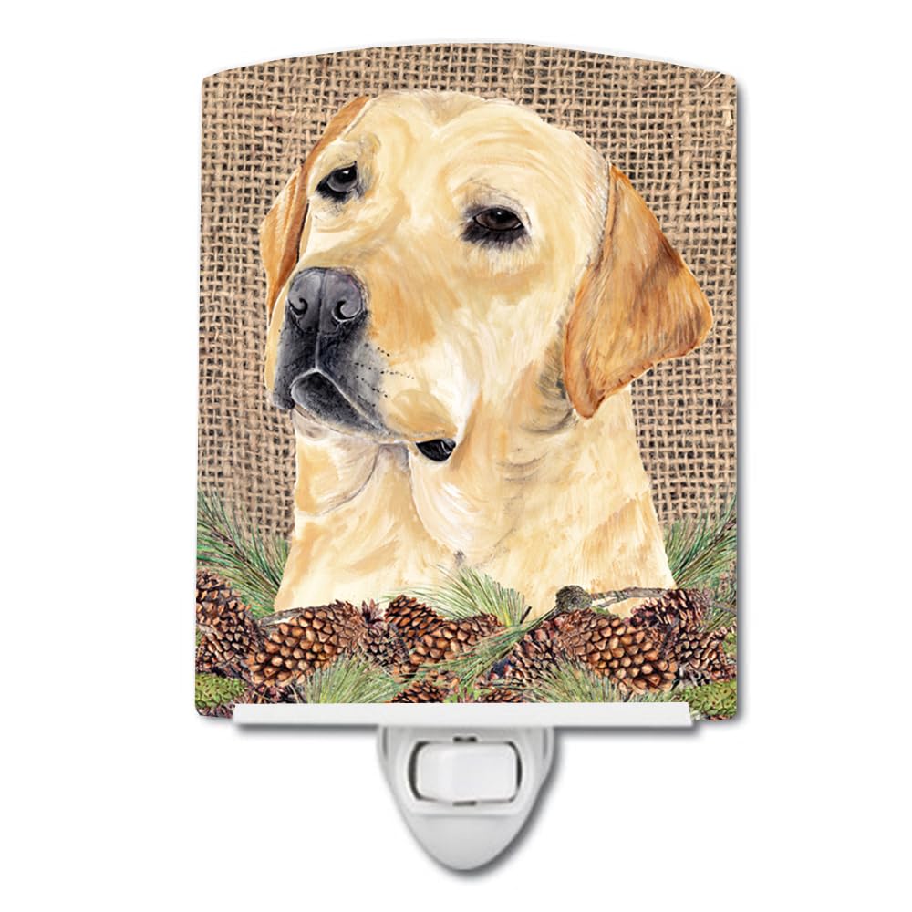 Carolines Treasures Night Light, Ceramic, UL-Certified, 6x4x3in, Labrador, Model SC9049CNL, Ideal for Bedroom, Bathroom, Nursery