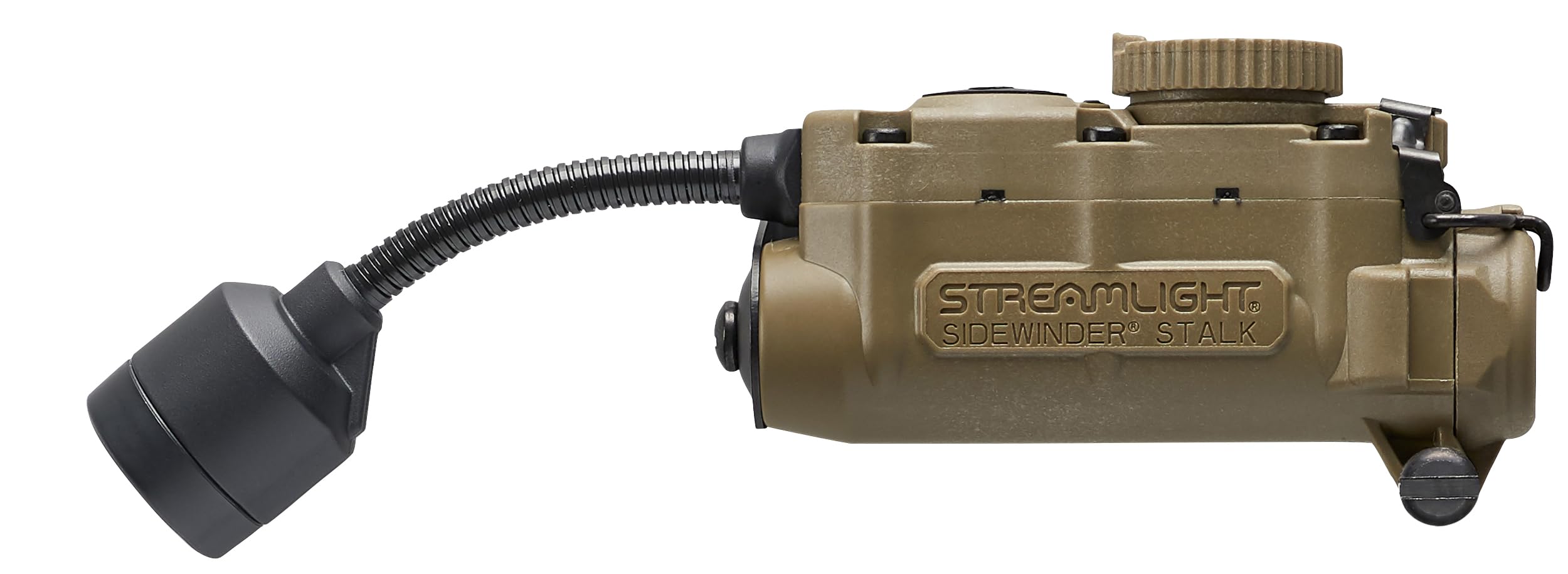 Streamlight 14308 Sidewinder Stalk 76-Lumen Tactical Helmet Lightwith Flexible Stalk, Includes Batteries, Helmet Clip, E-Mount, Coyote