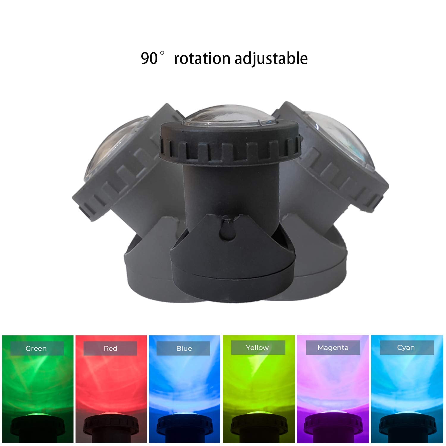 SHOYO RGB Underwater Pond Lights, IP68 Waterproof LED Spotlight, Set of 6