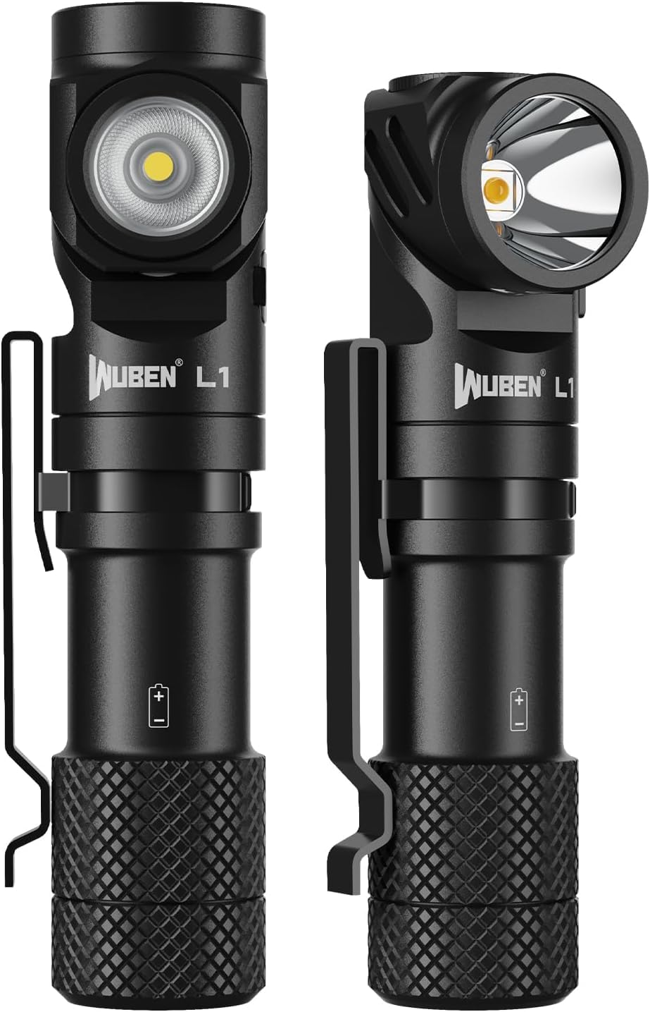 WUBEN L1 Rechargeable Flashlight High Lumens, 2000 Lumen Brightest Tactical Flashlight, Right Angle Super Bright LED Pocket Flas