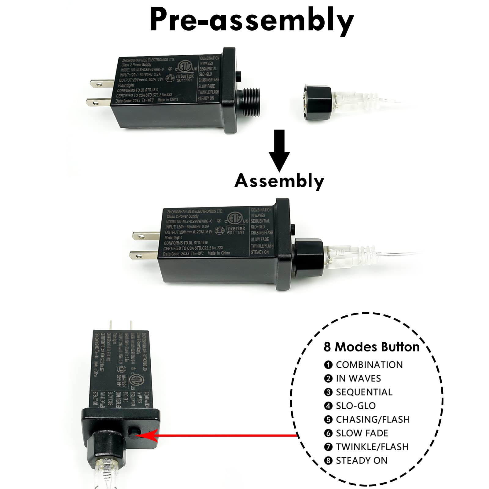 66 Ft 200 Led Christmas String Lights Outdoor/Indoor, Extendable Twinkle Fairy Lights Waterproof Clear Wire With 8 Modes&Timer Function For Garden Bedroom Patio Christmas Tree Decorations (Cool White)