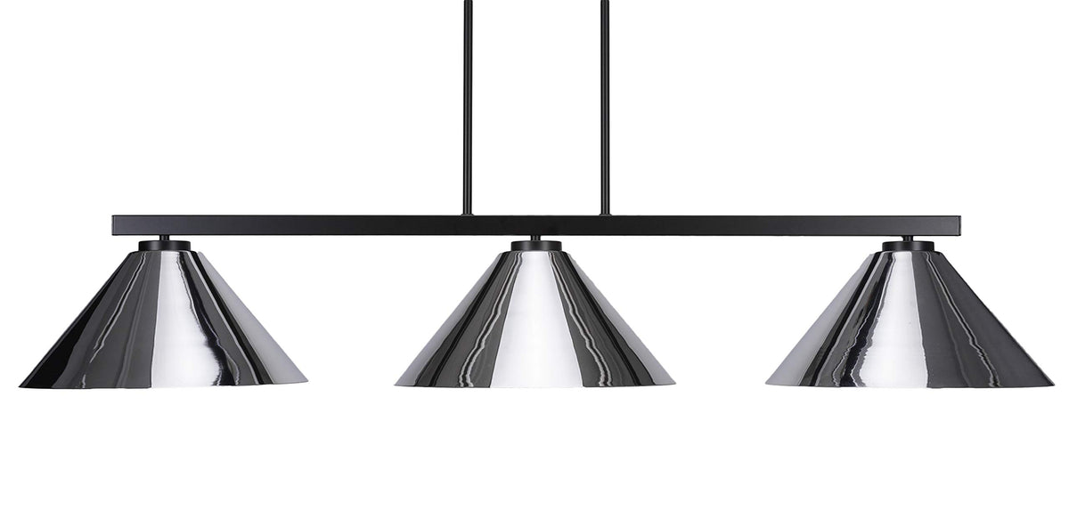 Atlas 3 Light Island in Matte Black (4523-MB-420-CH)