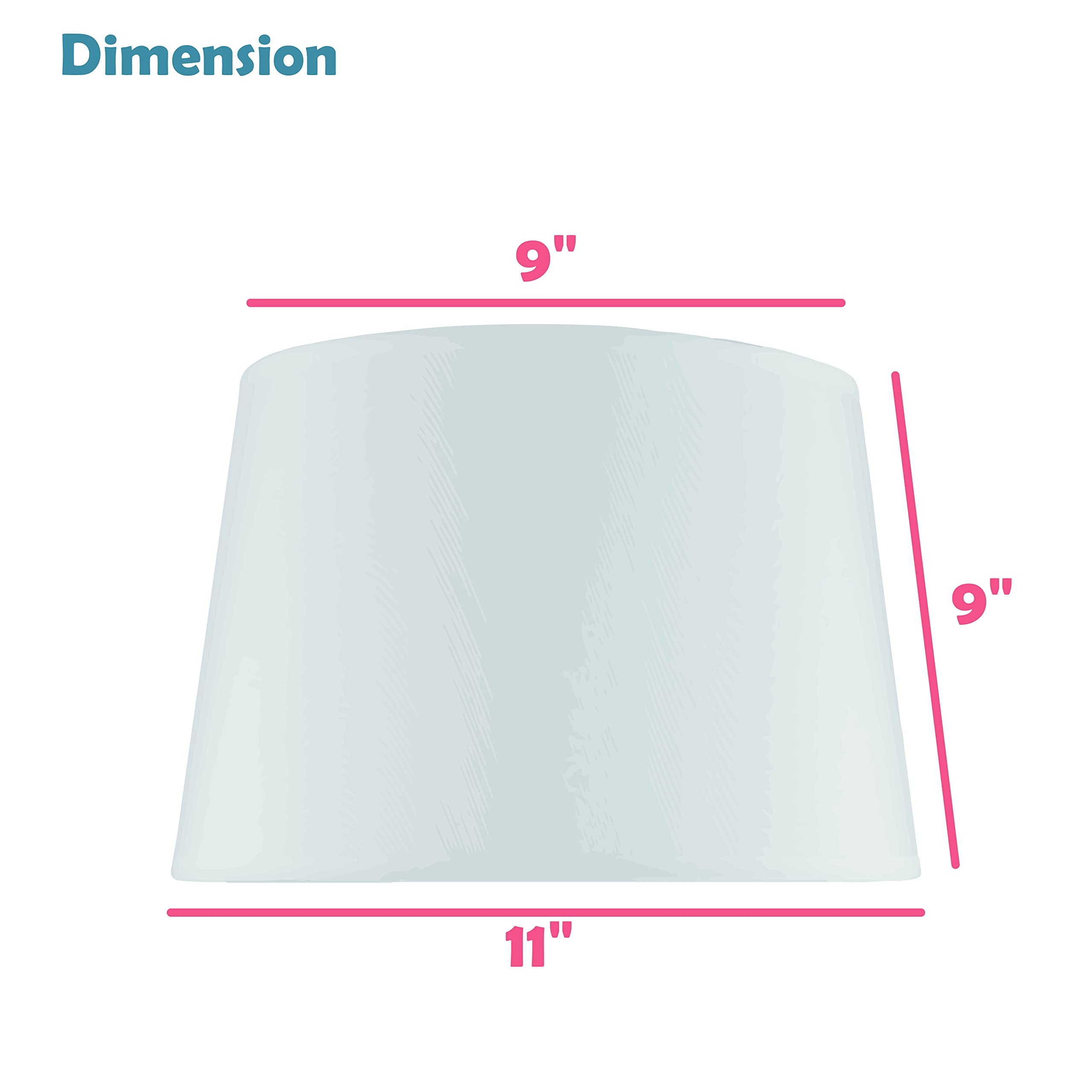 Aspen Creative 38006-2, Empire Collapsible Spider Lamp Shade, Oatmeal, 9 Top x 11 Bottom x 9 Slant Height, Set of 2