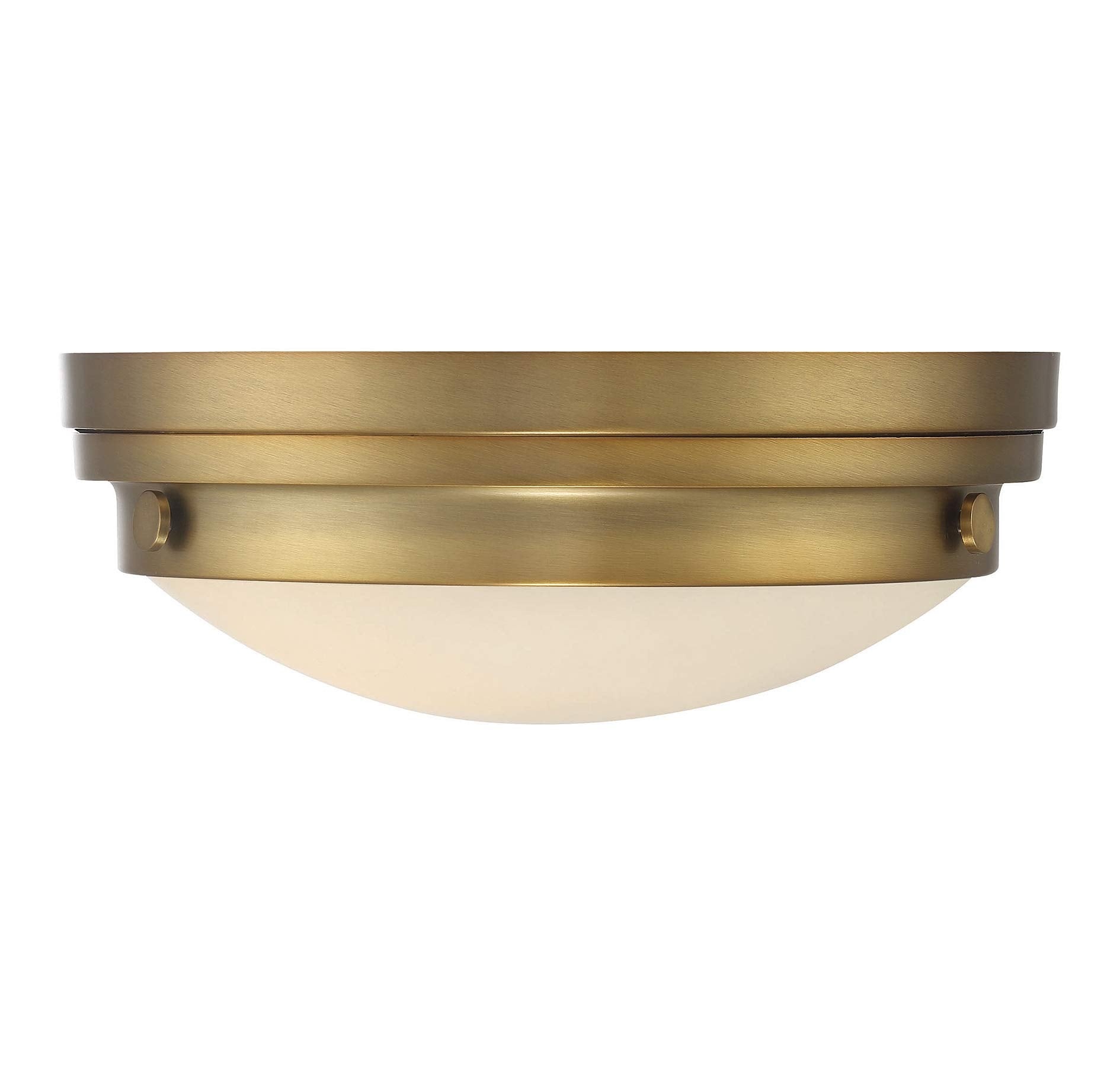 Savoy House Two Light Flush Mount, Metal, Warm Brass, 3in x 13.25in x 4.75in, Model 6-3350-14-322