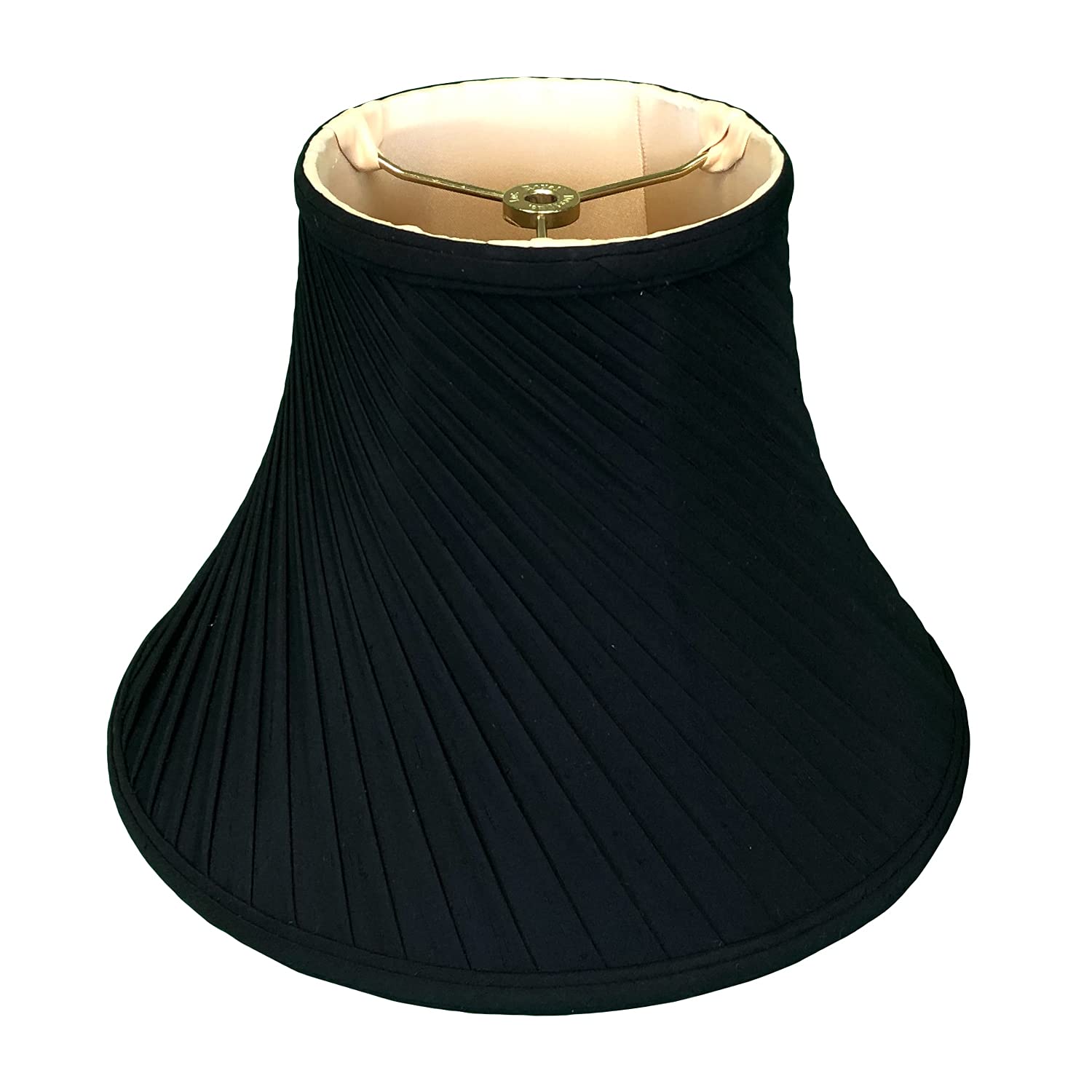 Royal Designs Twisted Pleat Basic Lamp Shade, Black/Gold 8 x 18 x 13