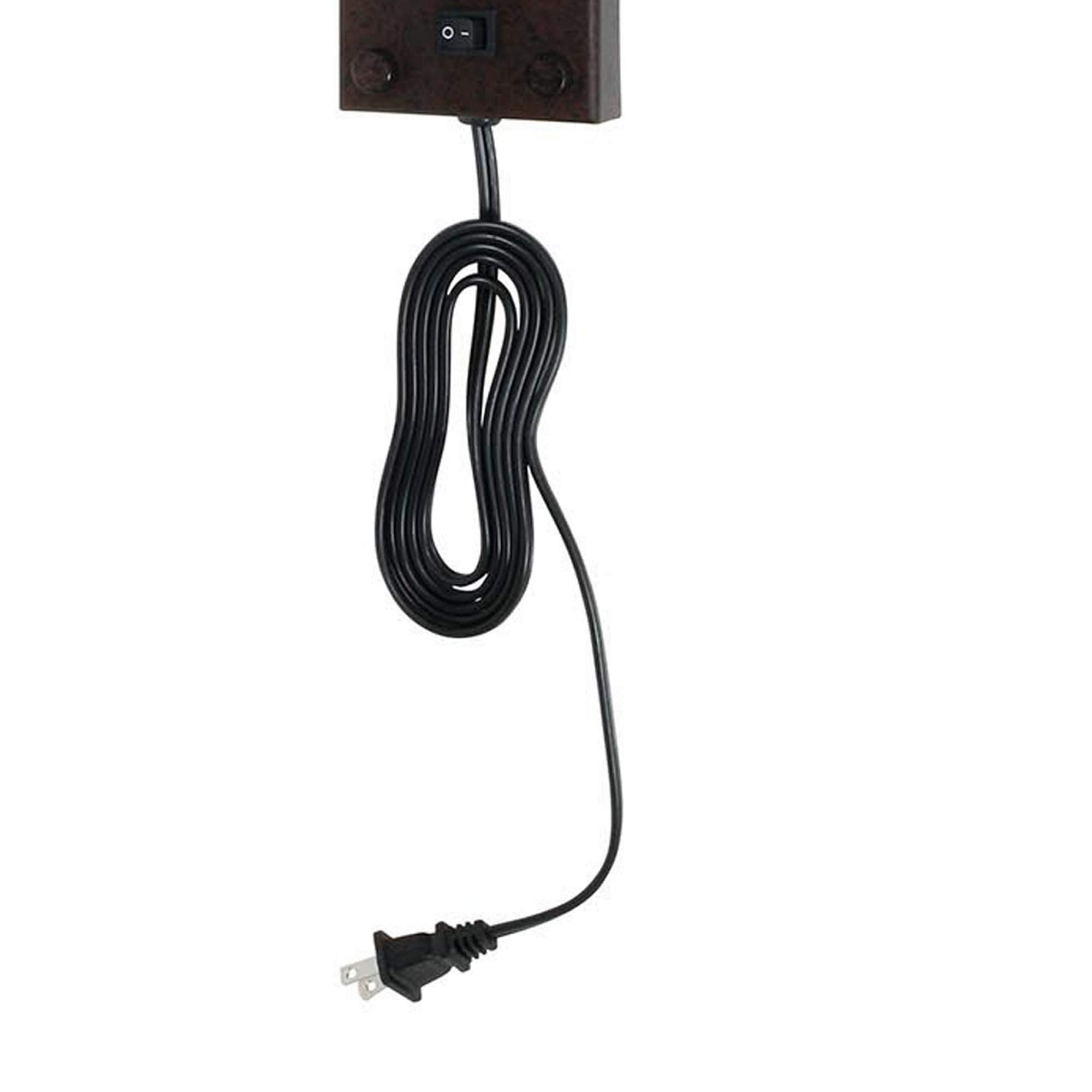 Benzara Metal Round Wall Reading Lamp, Plug-in Switch, Bronze, Model BM225089