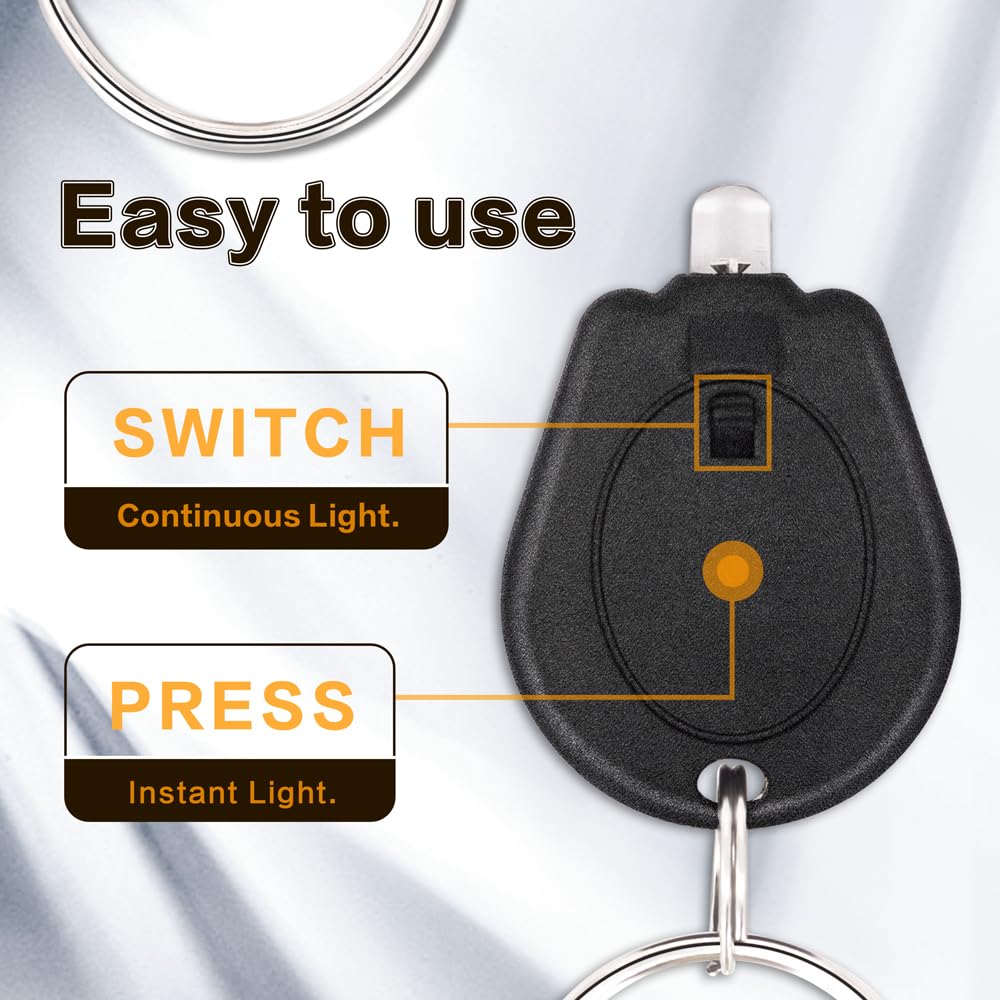 Raysoar 6 Pack Ultra Bright Mini Led Keychain Flashlight, Small Key Ring Flashlight, Portable Led Keychain Light For Outdoor Act