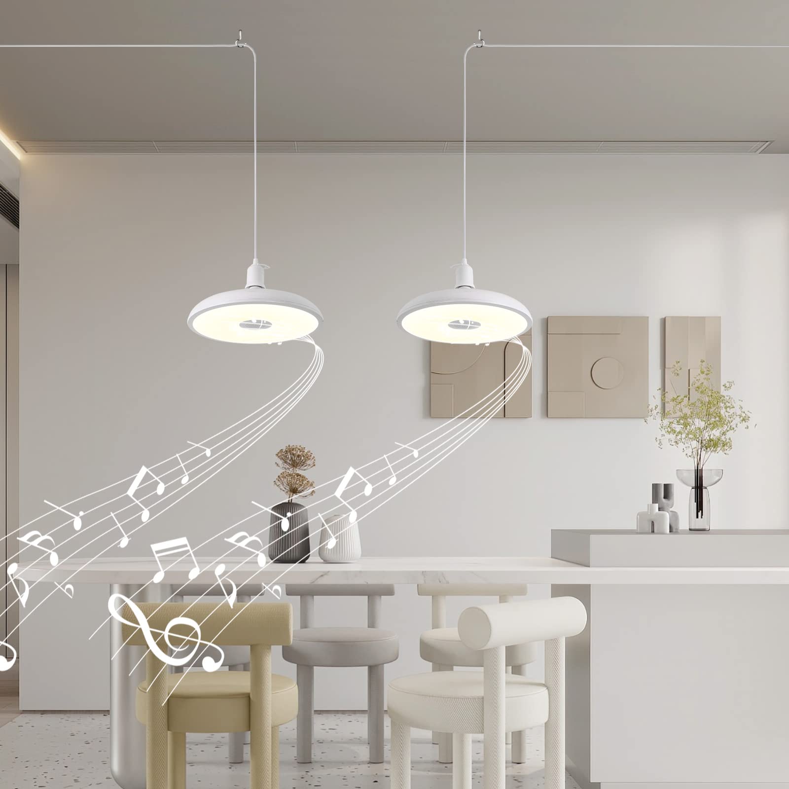 Horevo Plug In Pendant Light Hanging Light Fixture For Kitchen Island 18W Farmhouse Adjustable Pendant Lighting With Color Chang