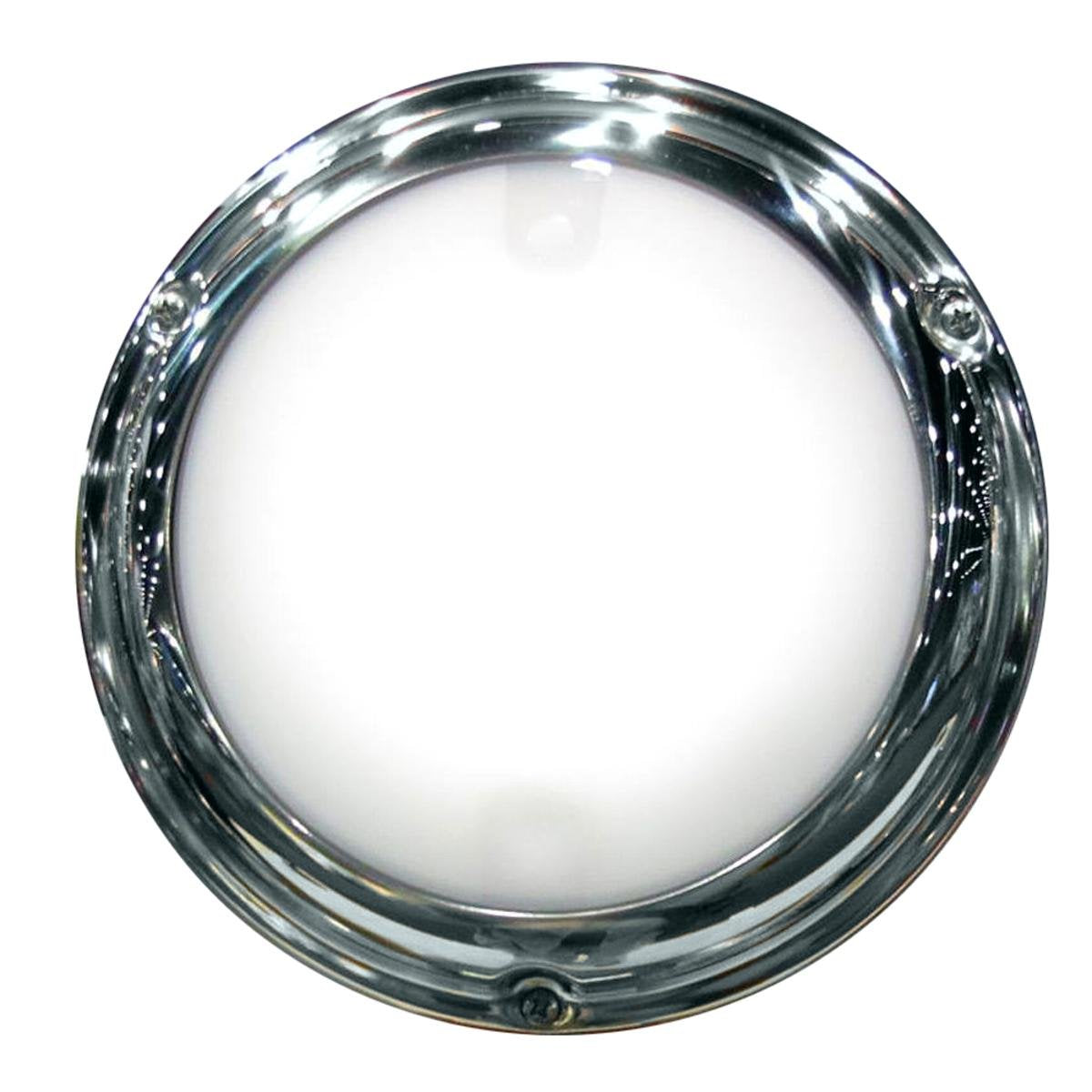 New Touchdome Led Dome Light Lumitec 101097 Stainless Bezel Dia. 6.75'' White-Blue Led 12-24V 410Ma @ 12Va