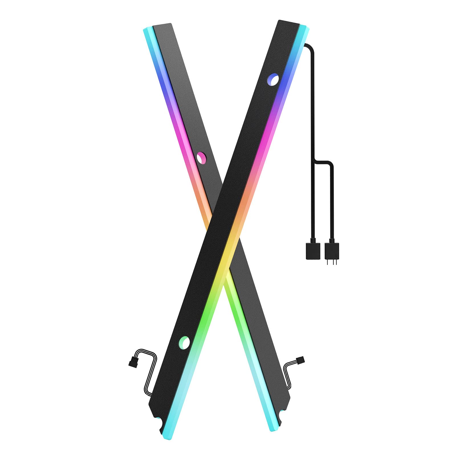 Asiahorse Argb Light Strip For Motherboard, 24 Independent Addressable Rgb, 5V 3-Pin Aura Sync, Lightsaber-X Led Pc Parts Kit Compatible With Micro-Atx