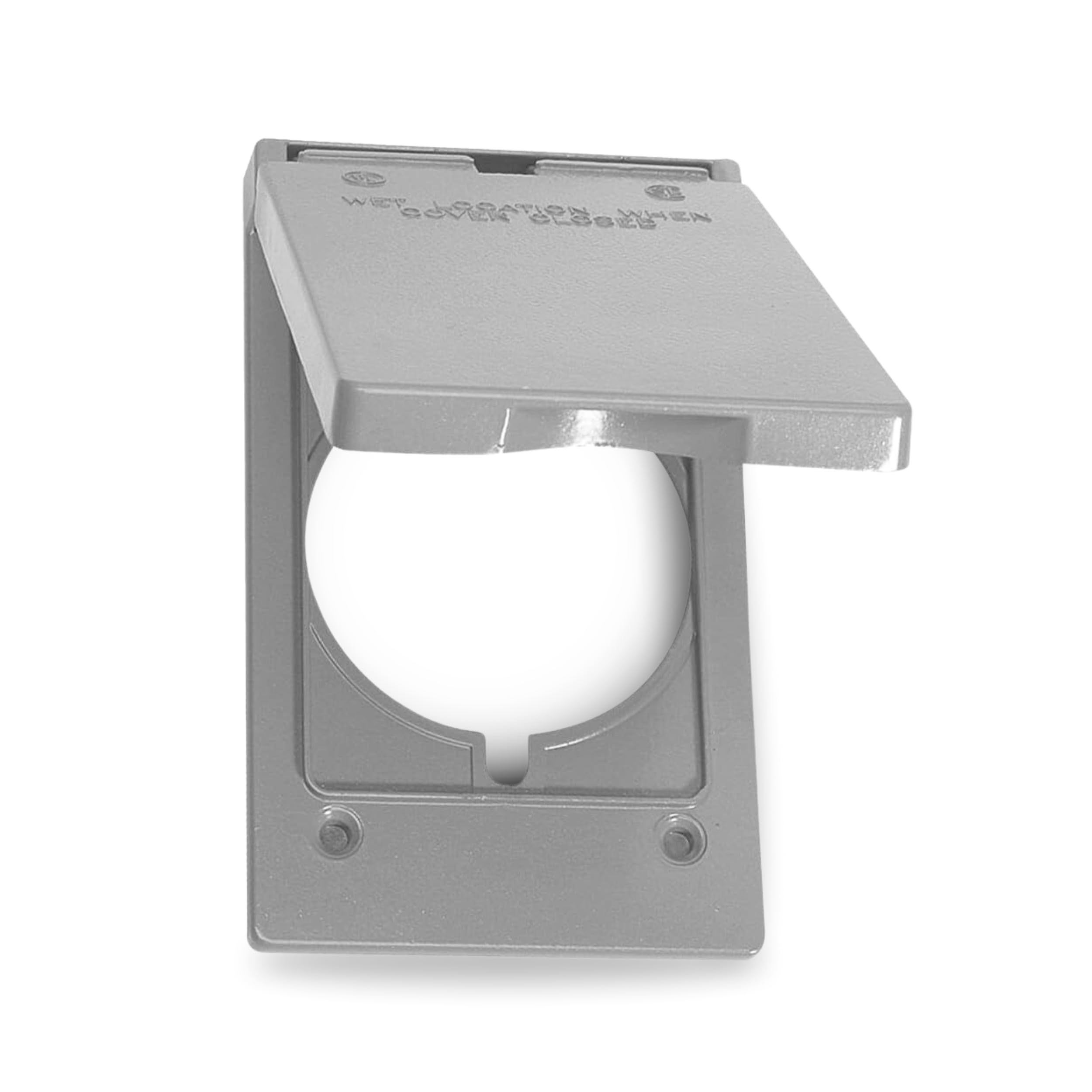 Sigma Electric 14244 1-Gang Vertical Round Weatherproof Cover, Gray, Plastic