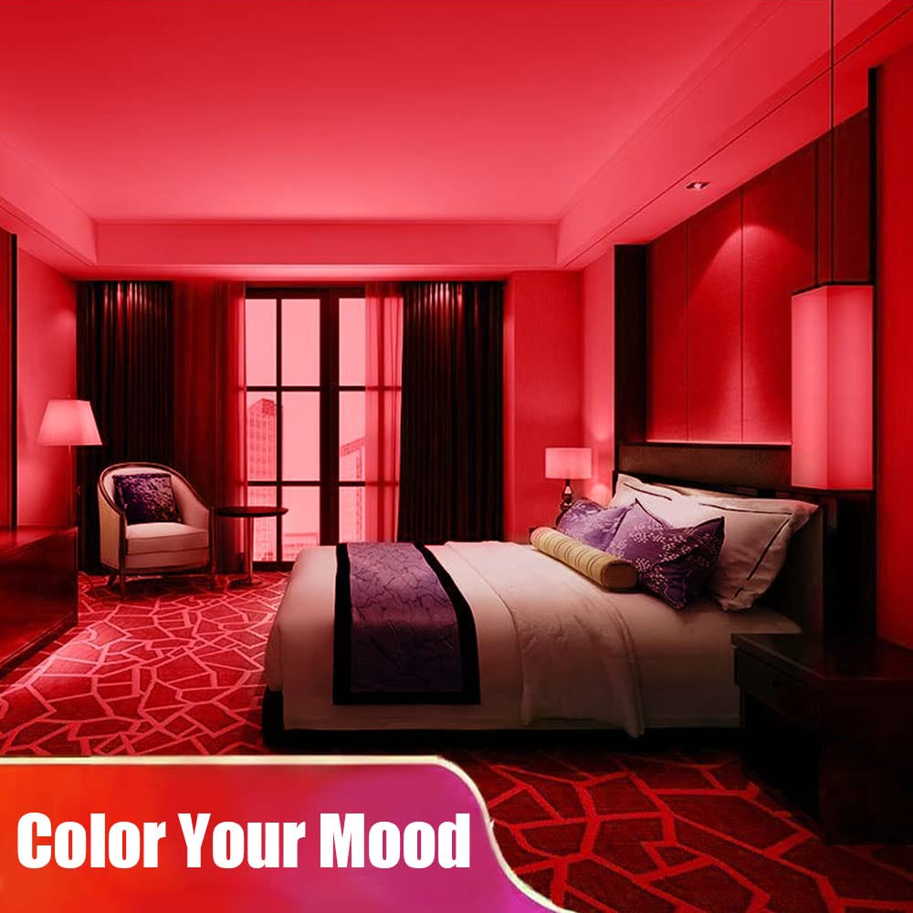 YM E-Bright Red LED Strip Lights, 5M Waterproof IP68, Flexible for Undercar, Bedroom, Kitchen, TV, Model SL-003-R