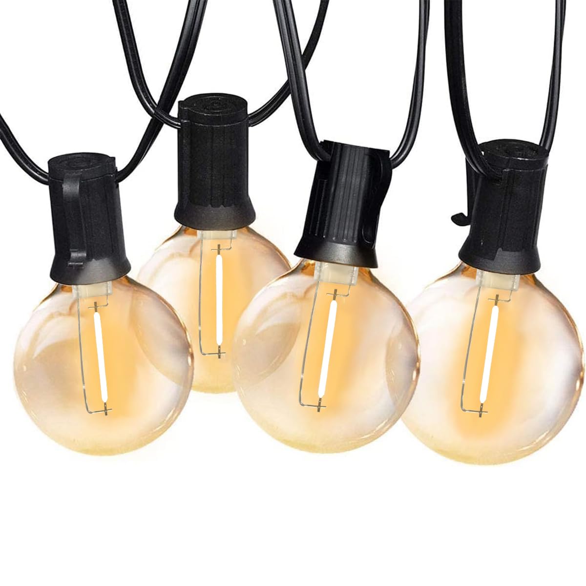 Sunthin Globe Outdoor String Lights, 27Ft Patio Lights With 14 G40 Shatterproof Led Bulbs(1 Spare), Waterproof Hanging Lights St
