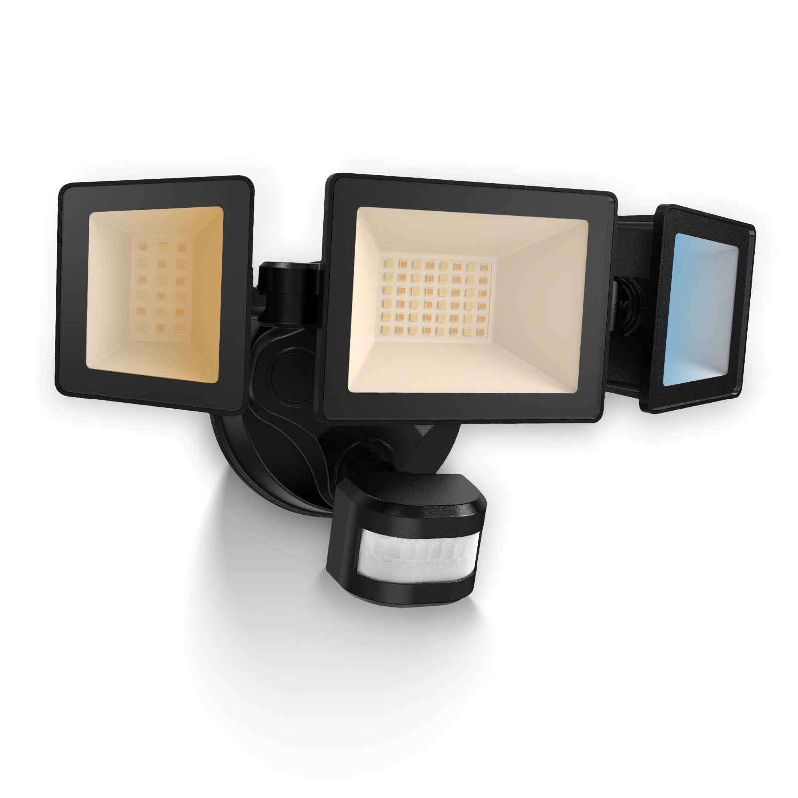 ALUSSO Motion Sensor Outdoor Lights Hardwired(Not Solar),40W 4500LM Flood Lights Outdoor 120V,3 Modes(Dusk to Dawn/Auto/On Time)
