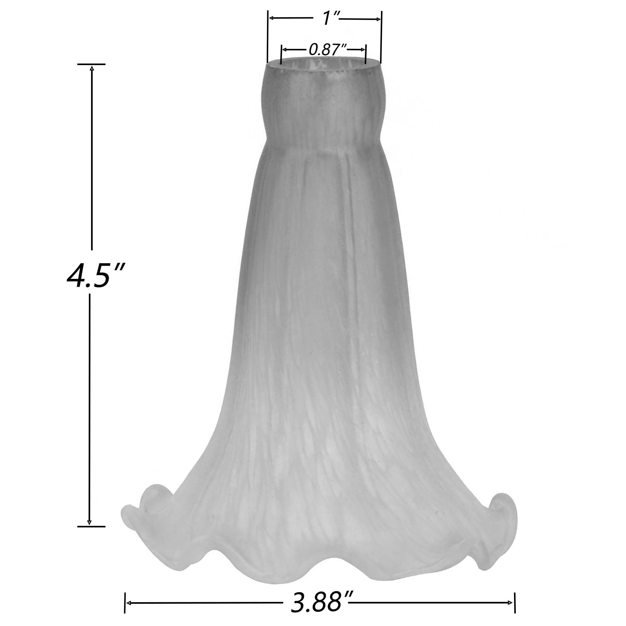 Bieye Ls17S Lily Flower Blown Glass Lampshade (Yellow Cyan, Opening I.D. 0.87'' X O.D. 1'')