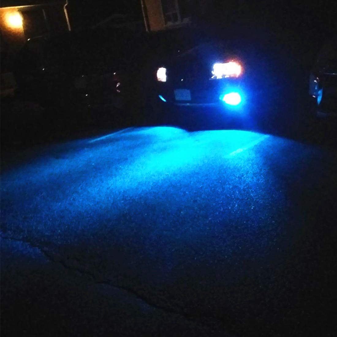 Alla Lighting H8 H11 H16 LED Bulbs 5200lm 8000K Blue Aluminum Fog Lights Replacement