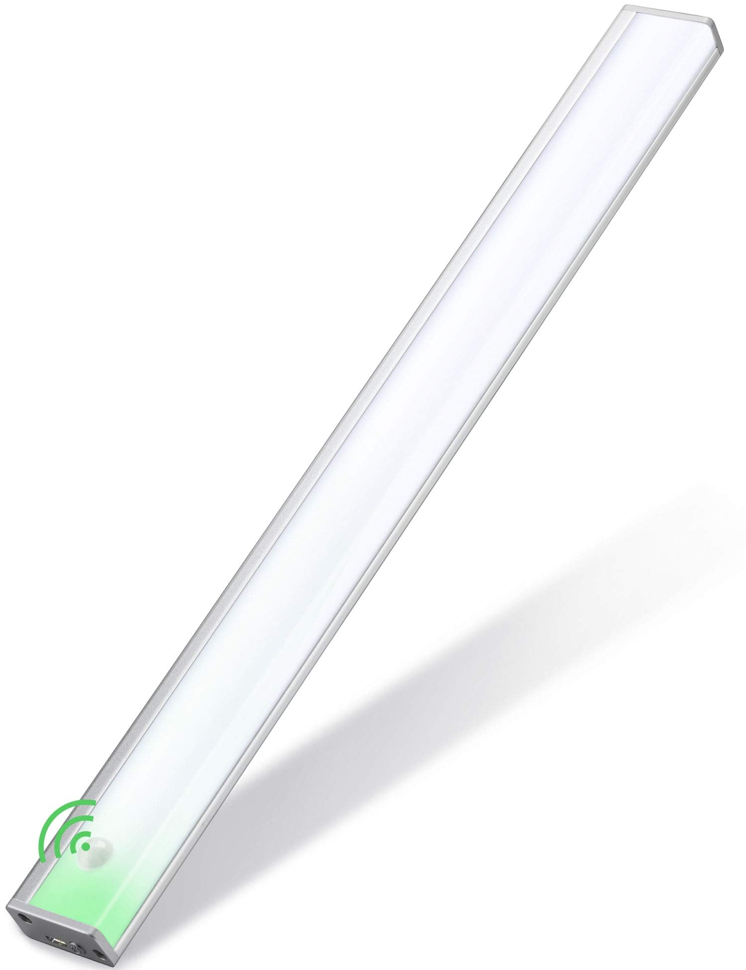Joyzy Automatic Wireless LED Kitchen Cabinet Light, Motion Sensor, Rechargeable, 15.8 inch, 6500K, Silver
