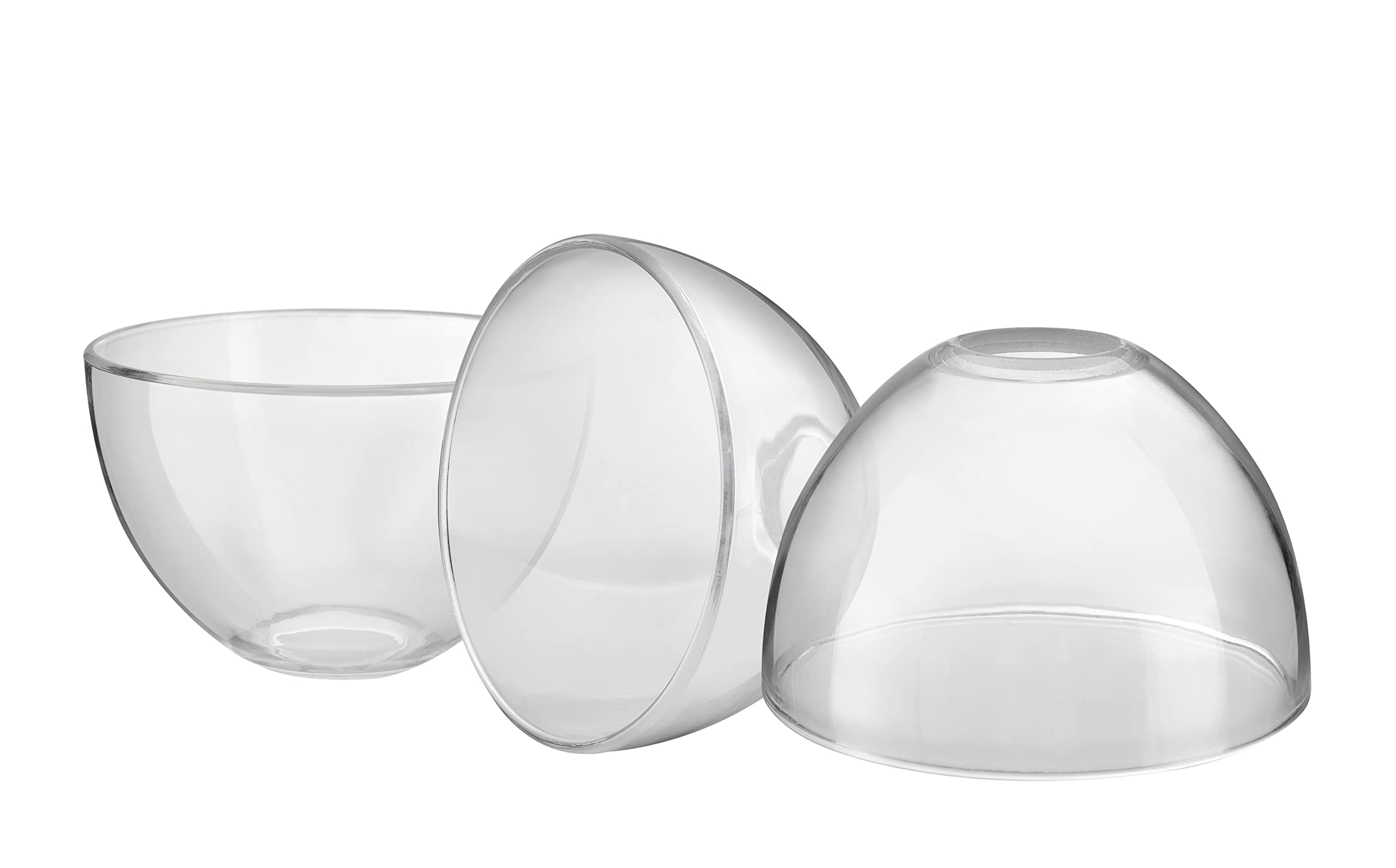 Aspen Creative 23621-60-3, Clear Glass Shade for Lighting Fixture/Vanity Light/Wall Light, Size: 5-7/8 D. x 3-3/4 H., 3Pcs/Pack