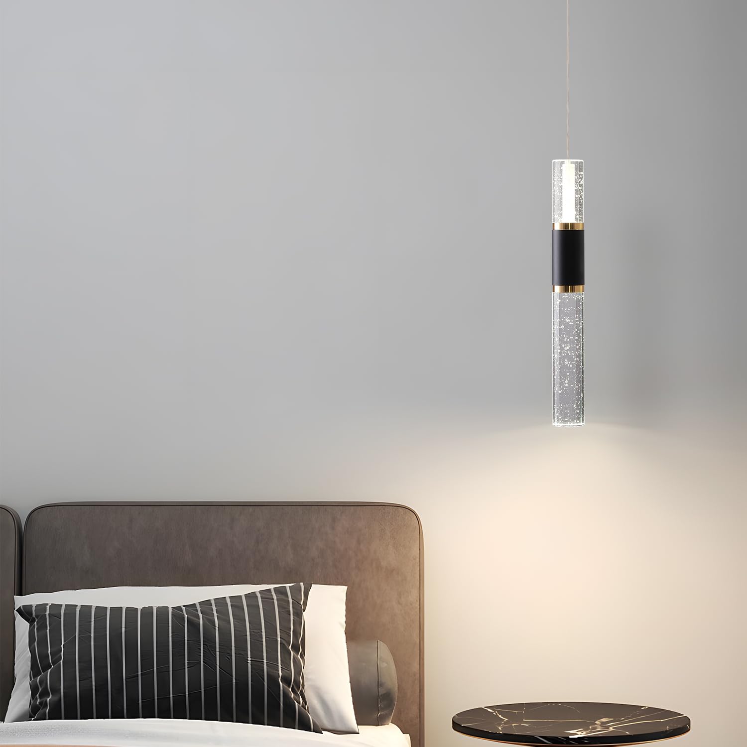 Embring Pendant Lights Kitchen Light Fixtures Dimmable Led Modern Gold Pendant Light Mini Teardrop Crystal Pendant Lighting For Kitchen Island Bedroom Hallway Entryway (2-Light)
