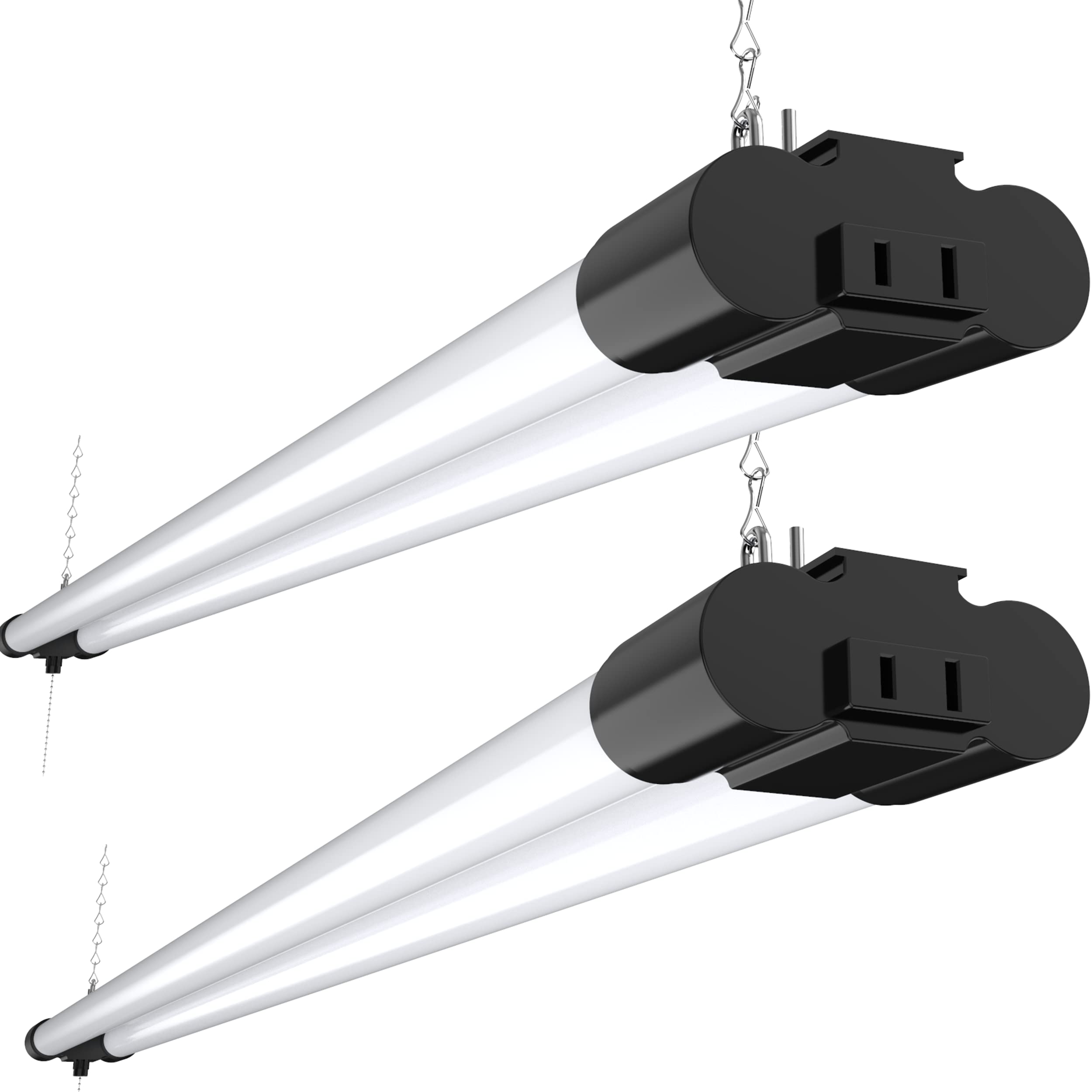 Sunco LED Shop Lights 4FT Linkable 4500 LM 40W 6000K Daylight 2 Pack Black