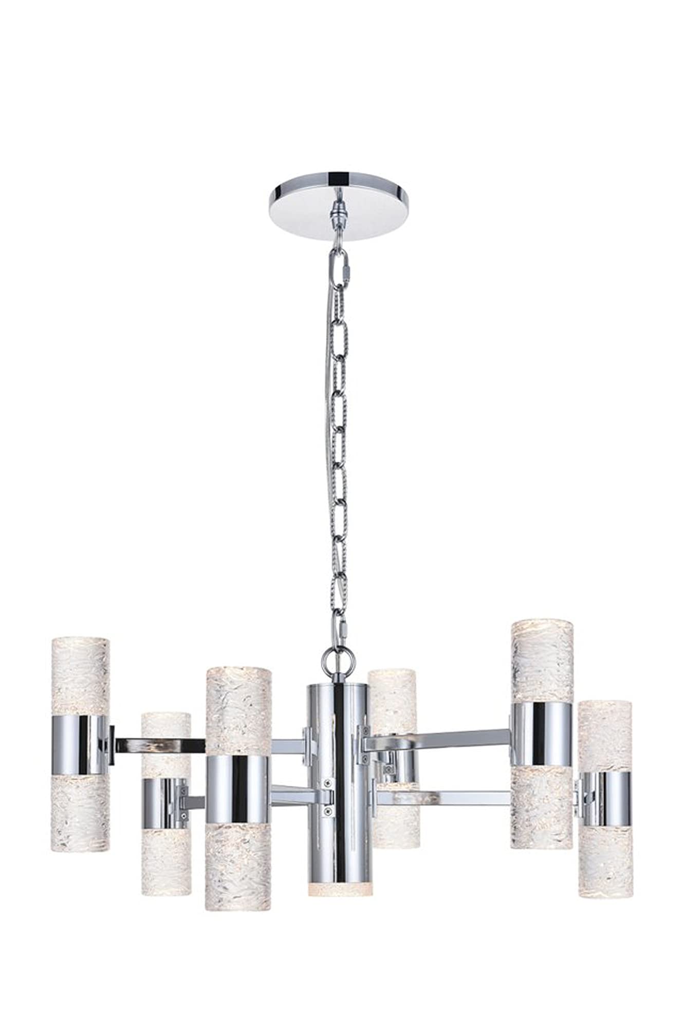 Elegant Lighting Vega 13 Light Led Pendant - Chrome Fixture For Living Room, Kitchen & Hallway