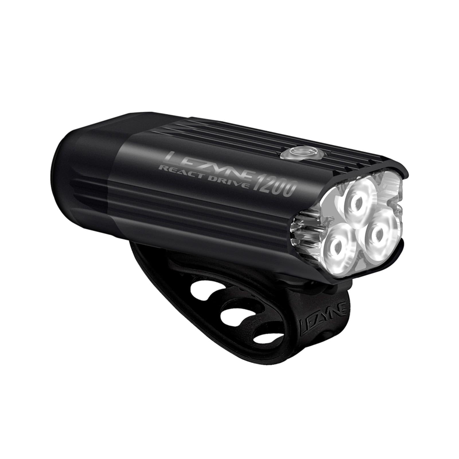 LEZYNE React Drive Front LED Bike Light - 1200-Lumen CNC-Machined Aluminum IPX7 Waterproof USB-C Rechargeable Handlebar-Mounted 