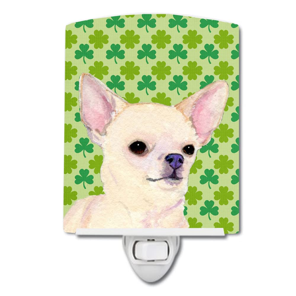 Carolines Treasures Night Light Ceramic Chihuahua St. Patricks Day 6x4x3in Multicolor Model SS4403CNL