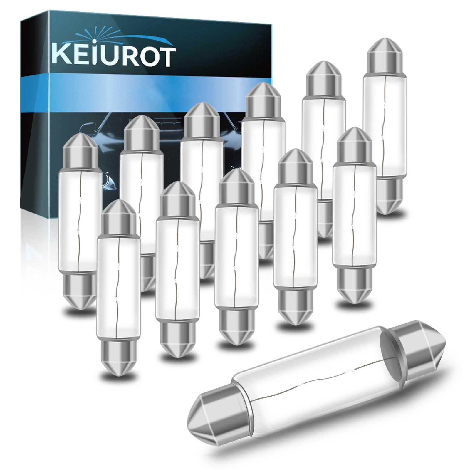 Under Cabinet Light Bulbs T3 42Mm Festoon Light Bulb, Undercabinet Bulb 12V 10W Xenon Festoon Bulbs Boat Marine Ceiling Bath Lig