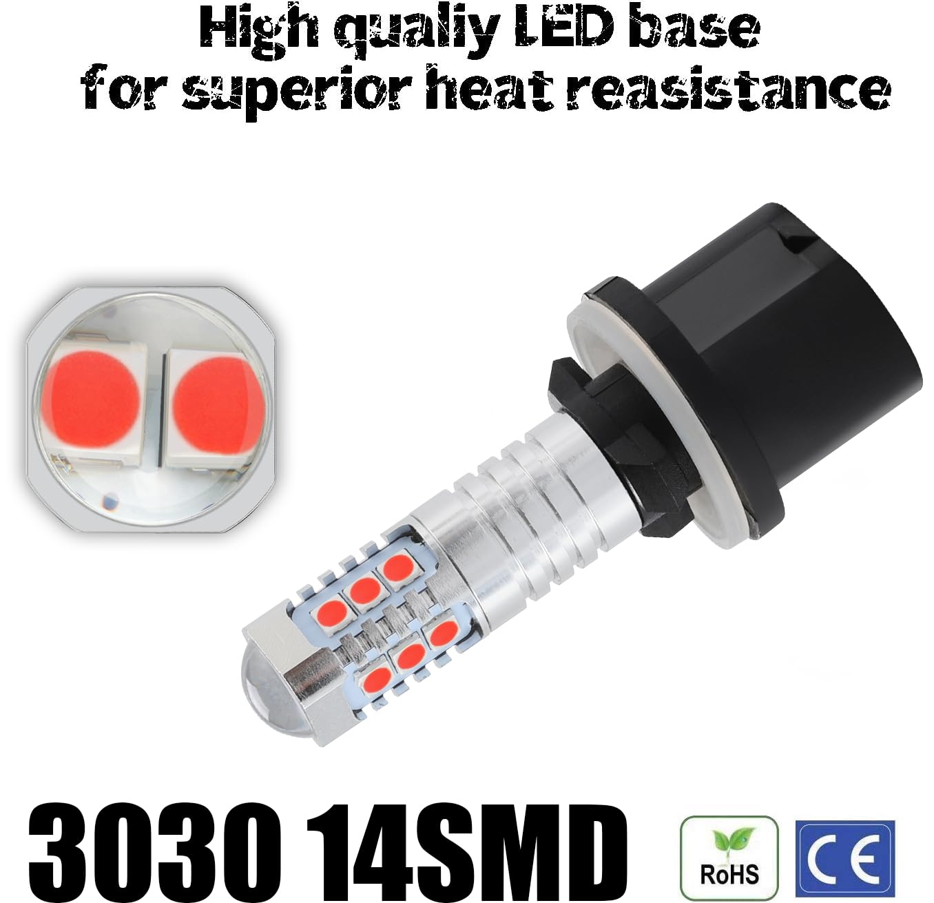 KISLED 880 LED Fog Light Bulb, Extremely Bright Projector DRL, Red, Compatible with 890 884 885 892 893 899 PG13