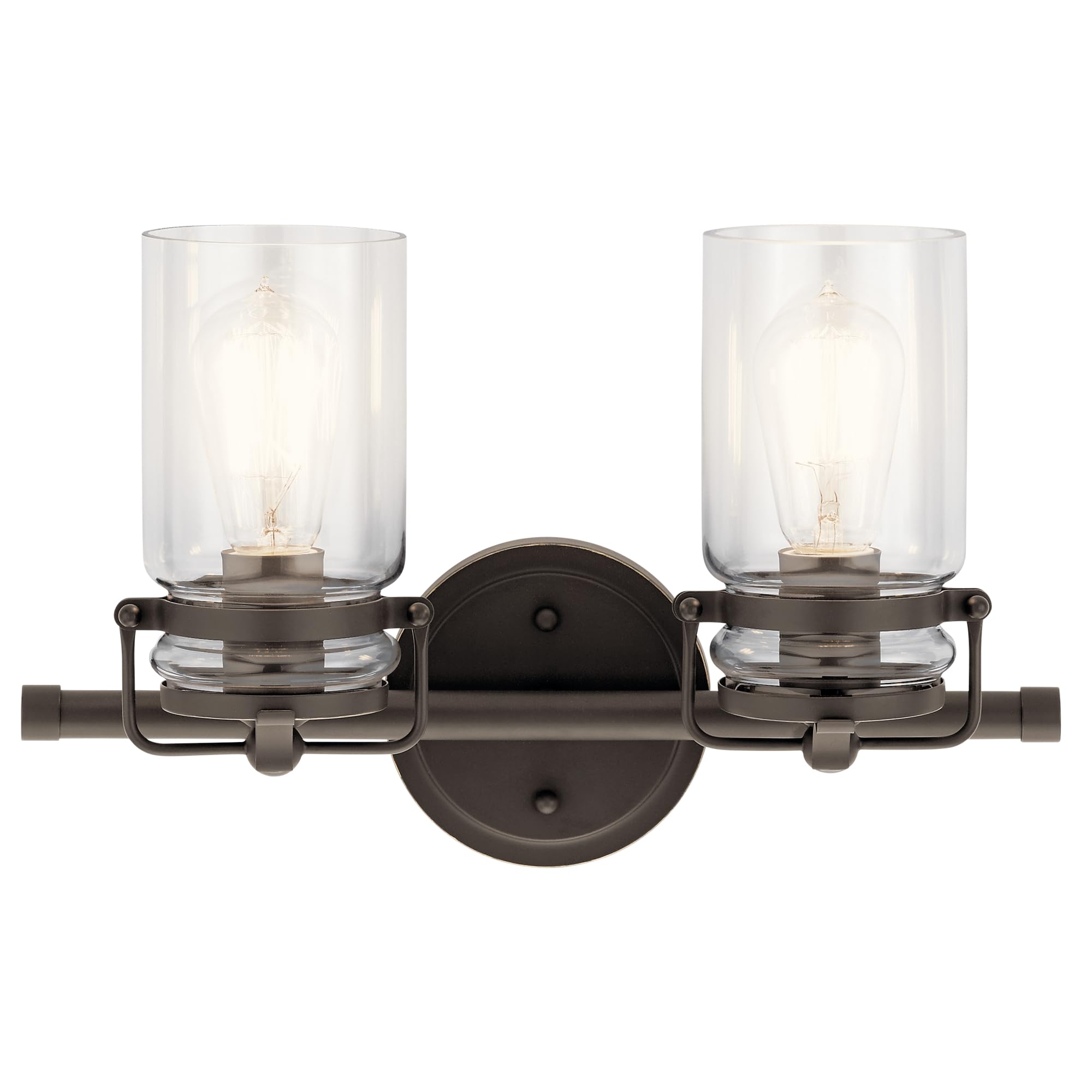 Kichler Lighting Brinley 15.75'' 2 Light Vanity Light With Clear Glass In Olde Bronze?