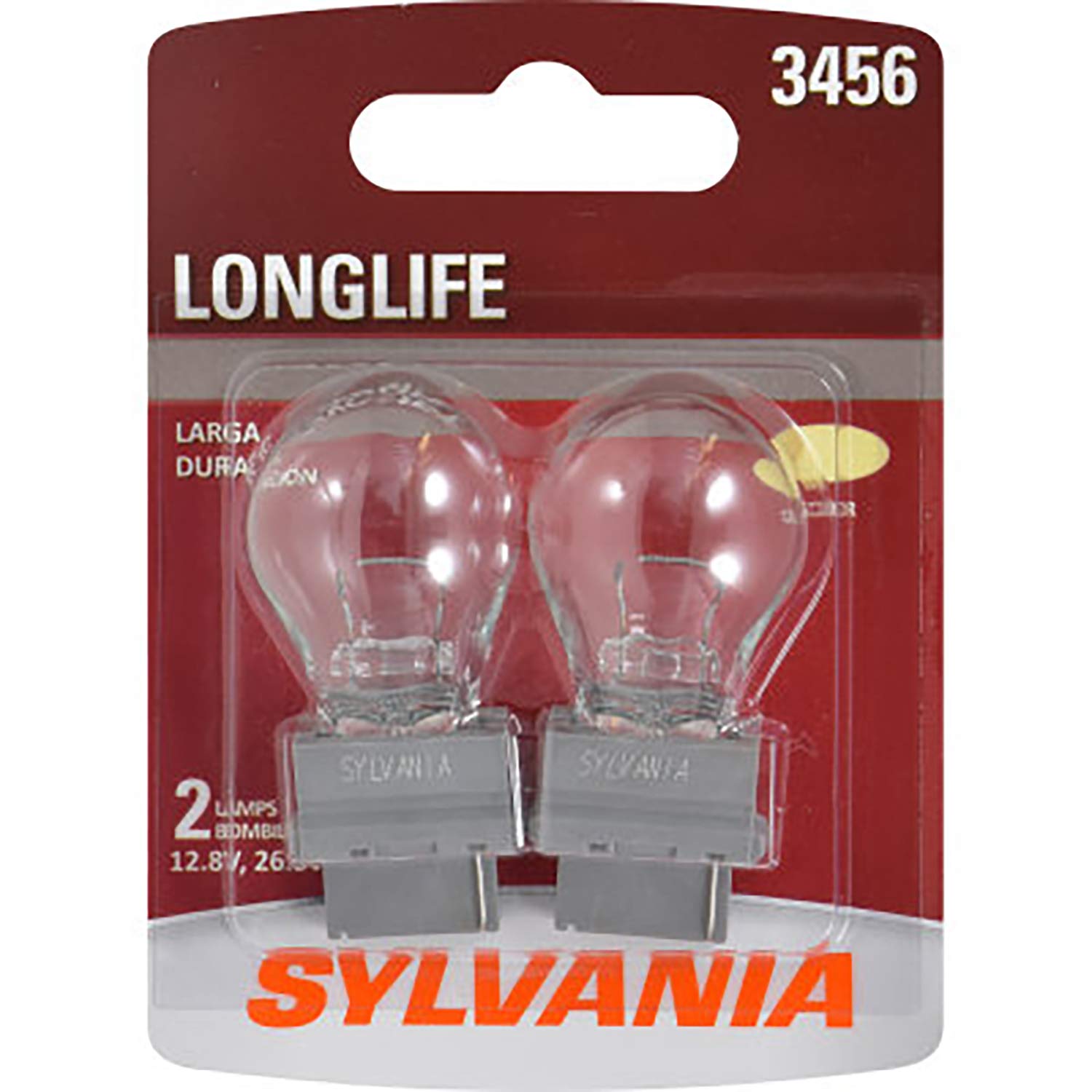 SYLVANIA 3456 Long Life Miniature Bulb - Ideal for Turn Signal Applications (2 Pack)