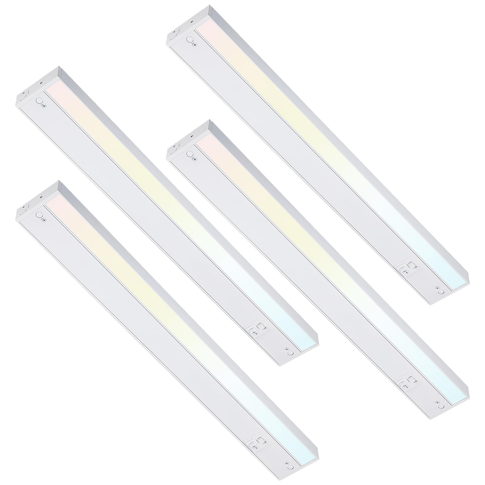 TORCHSTAR LED Under Cabinet Lighting 3CCT, 22 Inch 14W 960LM, Hardwired & Plug-in, 3 Color Selectable CRI90 120V ETL Listed Dimm