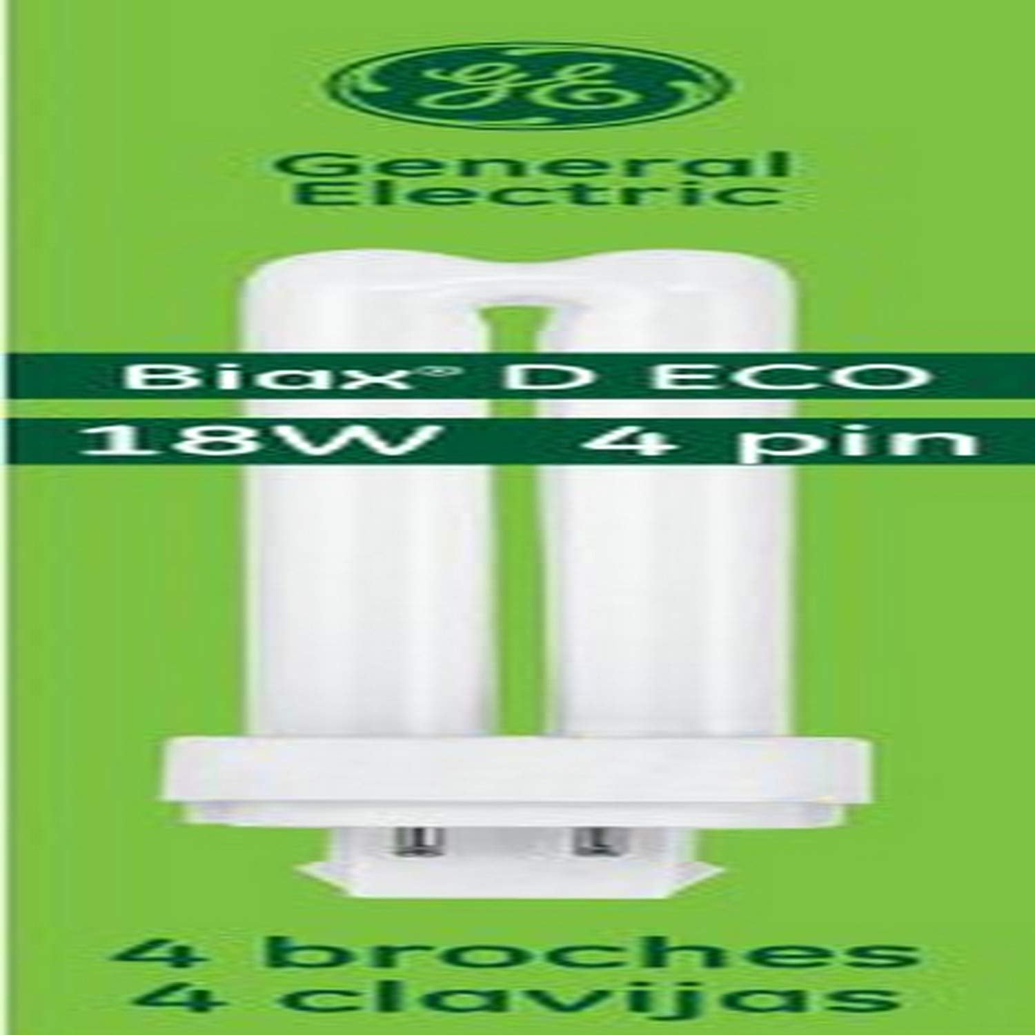 GE CFL Double Biax Light Bulbs 18W G24Q-2 Base Cool White 4100K 10-Pack