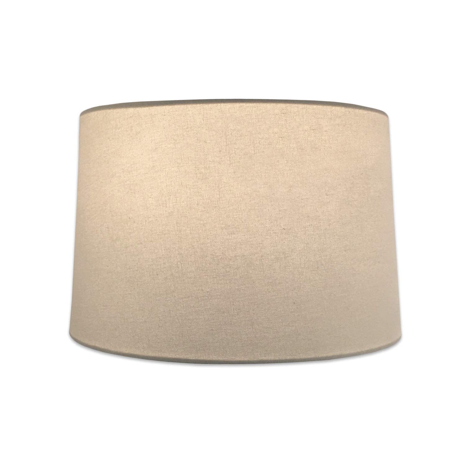 Royal Designs, Inc. Shallow Drum Hardback Lamp Shade, Hb-610-18Lneg, Linen Eggshell, 17 X 18 X 11.5