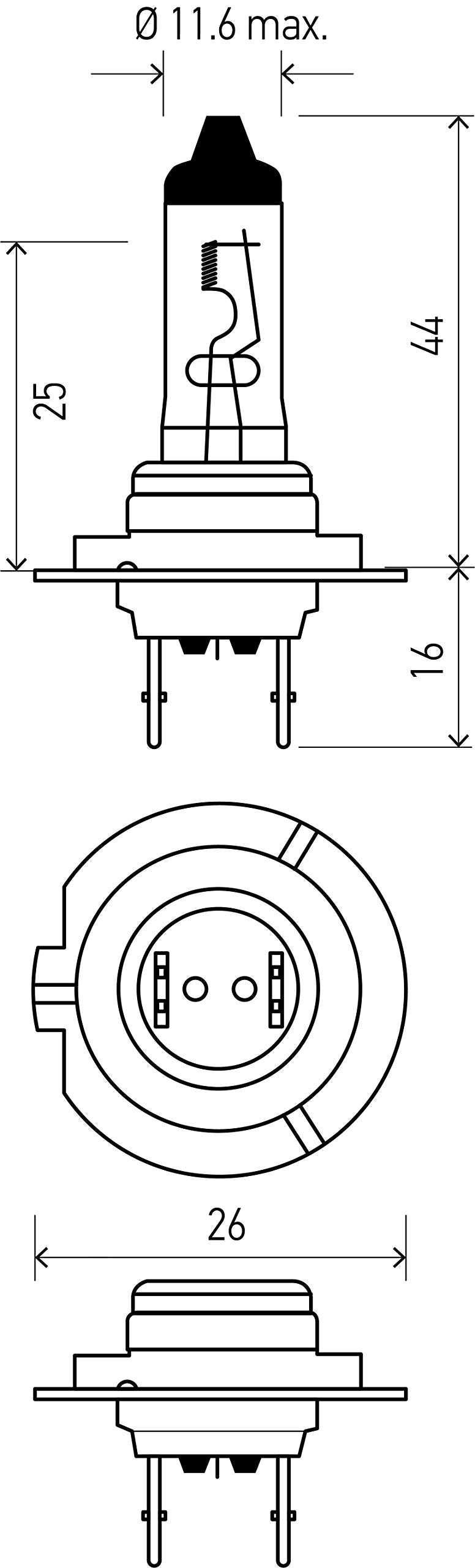 HELLA H7 YL Xtreme Yellow Bulb, 12V 55W, 2 Pack, High Performance, Yellow, Automotive Lighting