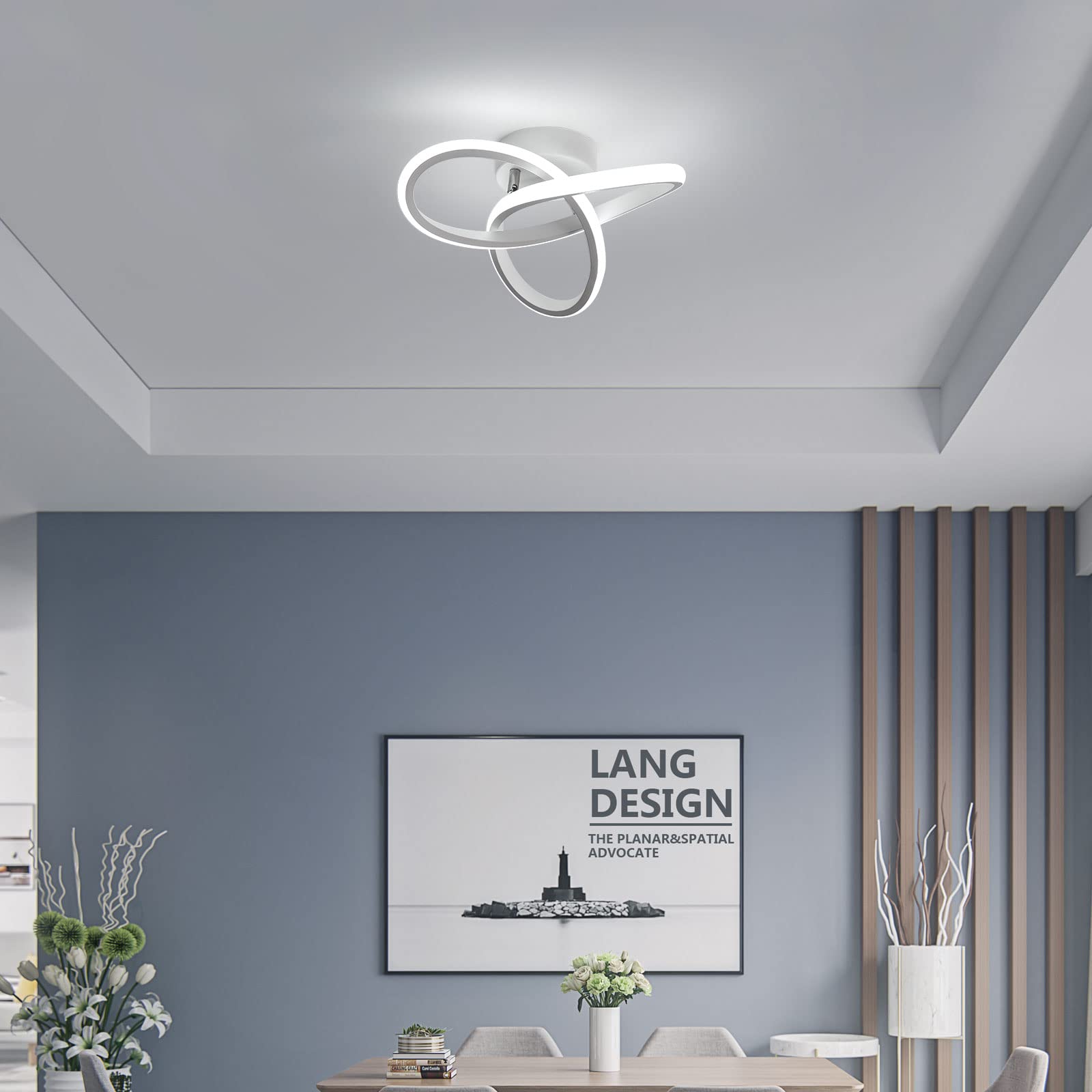 DAXGD Modern LED Ceiling Light, Aluminum Flush Mount, 6500K White, Model Sycxdd816, Ideal for Hallway, Kitchen, Balcony, Corridor