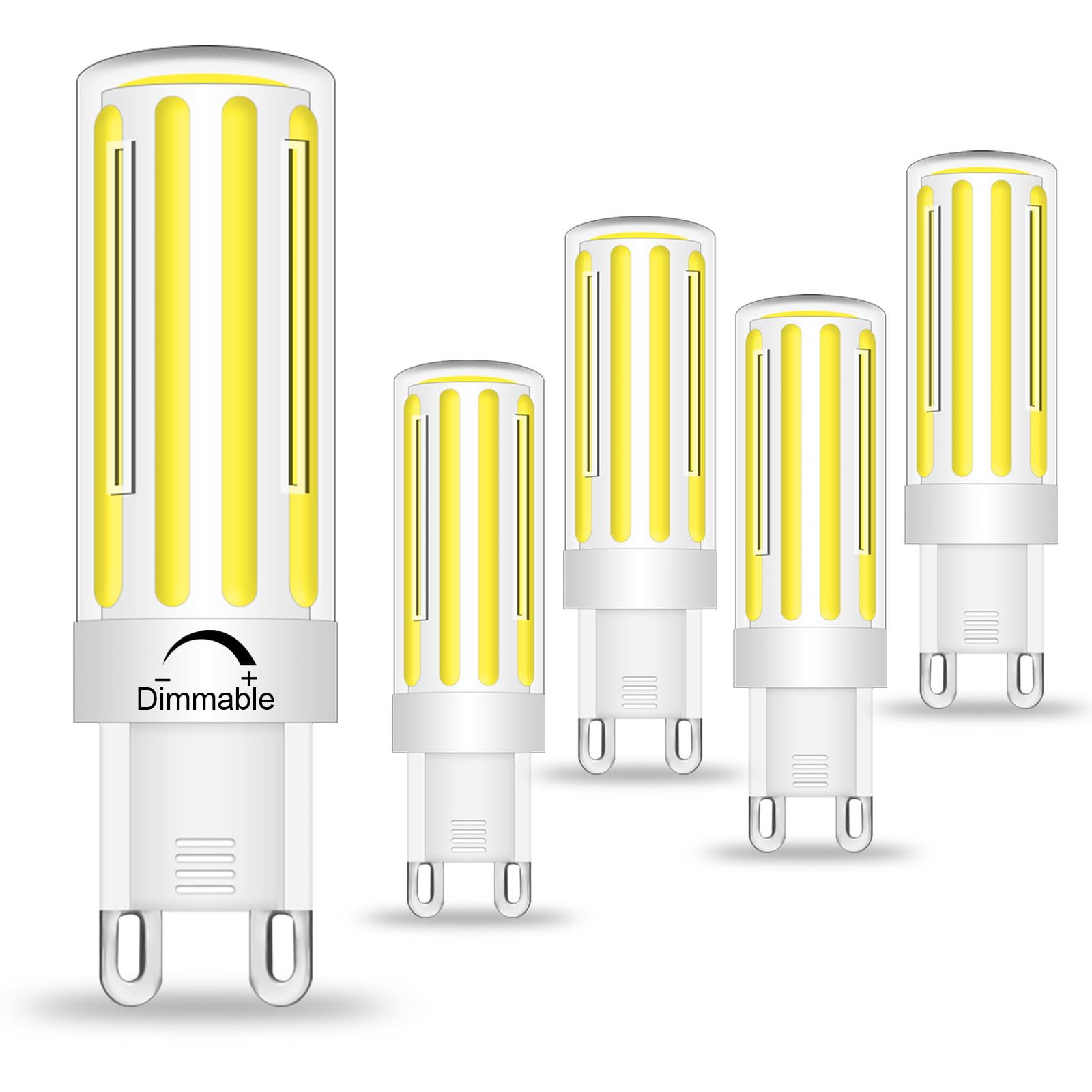 Lflampon G9 Led Light Bulbs 8W  G9 Bi Pin Base Dimmable 60-80W Halogen Equivalent  Daylight White 6000K 800Lm Light Bulb 360 Beam Angle Light For Chandelier Ceiling Pendant Lighting  5 Pack