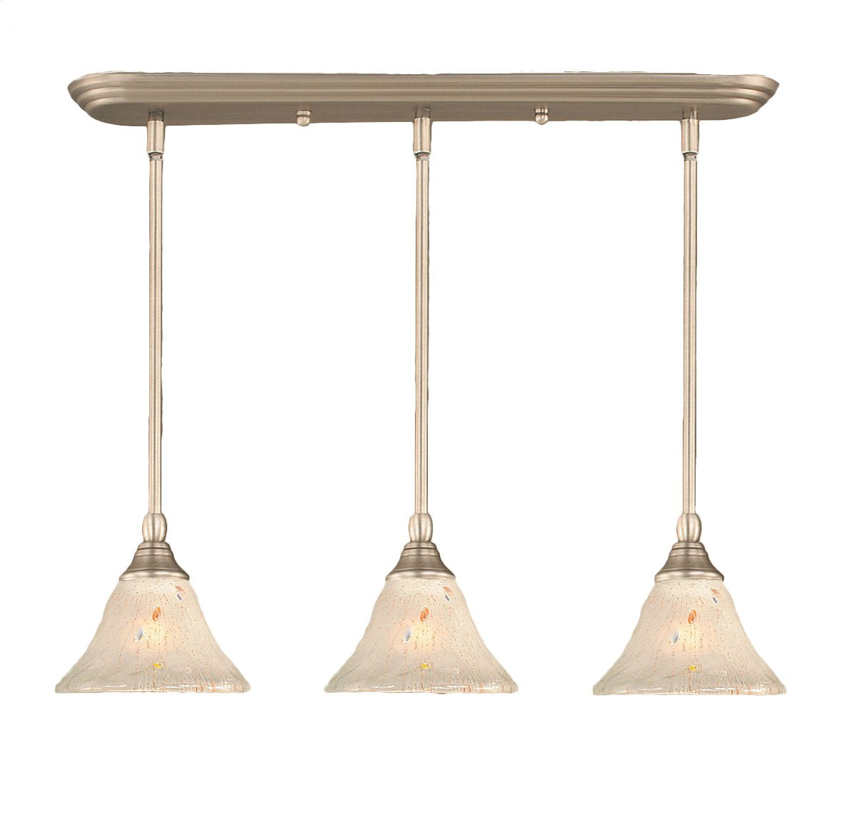 Toltec Lighting 3 Light Linear Pendalier In Brushed Nickel (25-Bn-751)