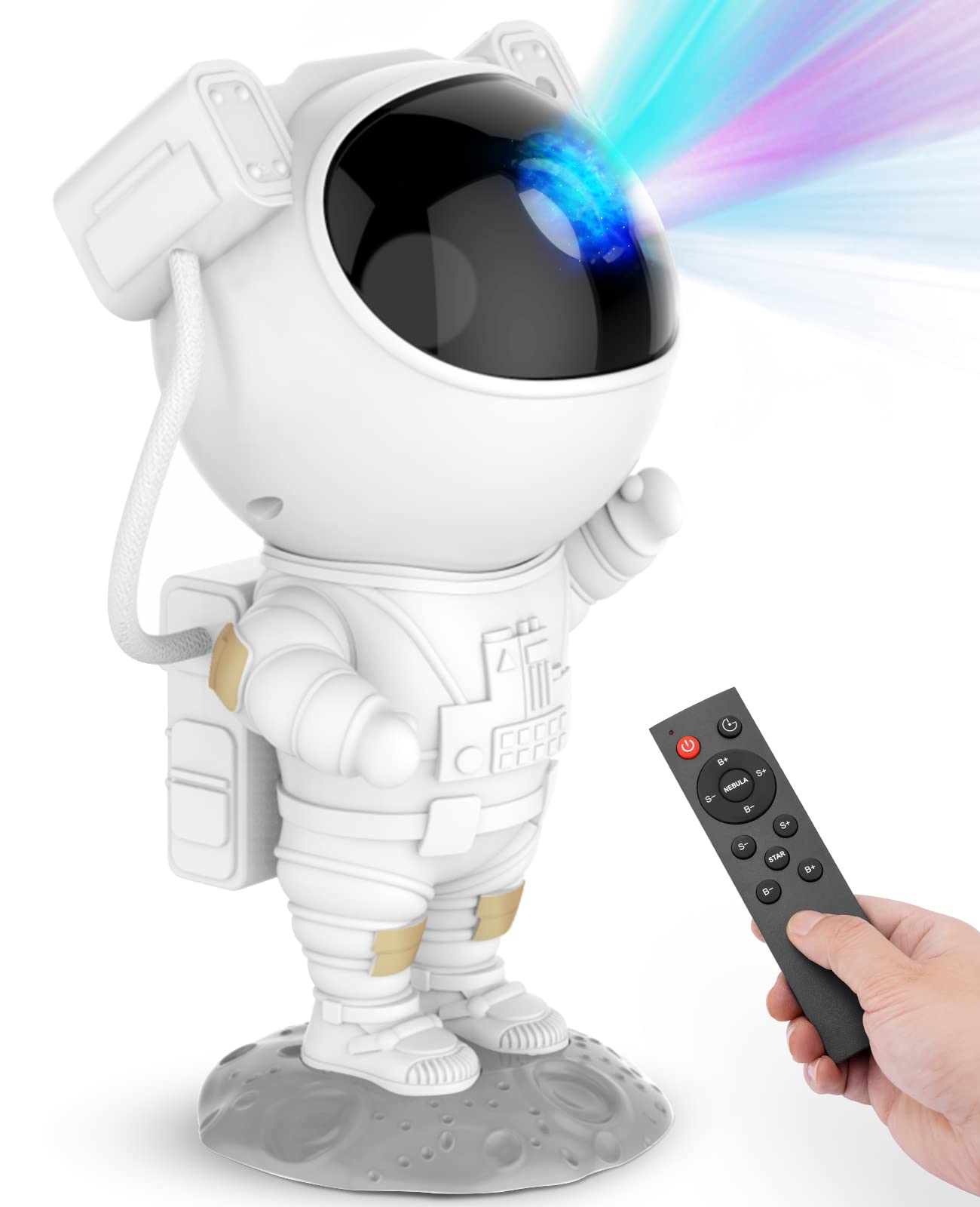[A Gift Choice] Astronaut Space Buddy Star Projector - Galaxy Projector Night Light with Remote, 360?Adjustable and Timer, Kids 