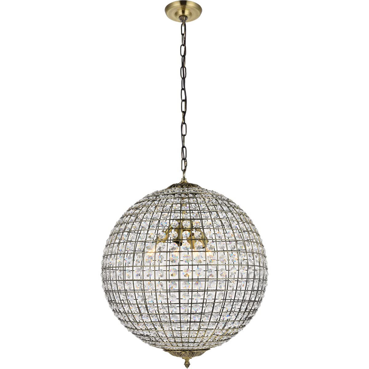 Living District Earlene 4-Light Transitional Metal Pendant in Antique Bronze