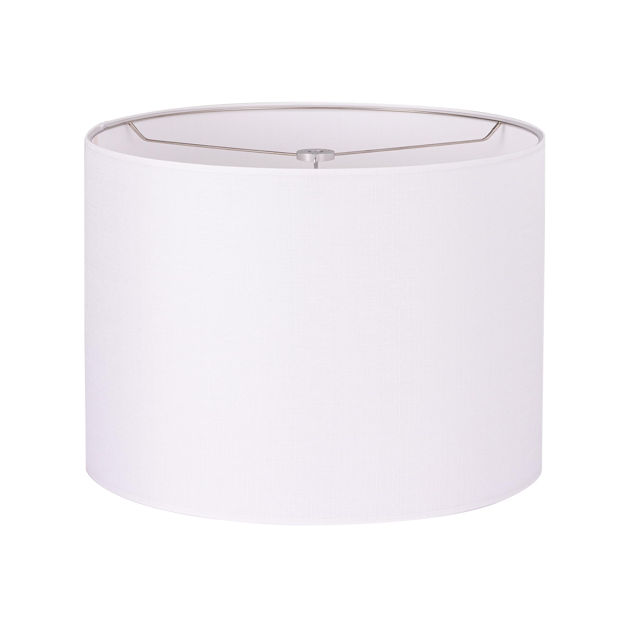 Wellmet Lampshade, Fabric Drum, Spider Fitter, 13inx13inx10in, Off White, Model DS-TLS