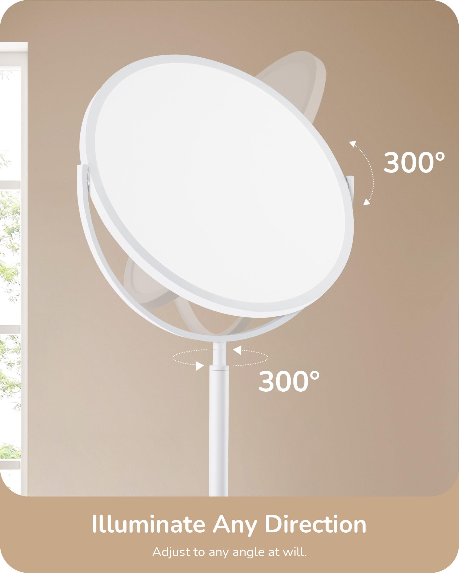 EDISHINE 76in Tall Floor Lamp, 28W 2500LM LED, Dimmable 2700K-6500K, Modern White Torchiere with Remote, Model H