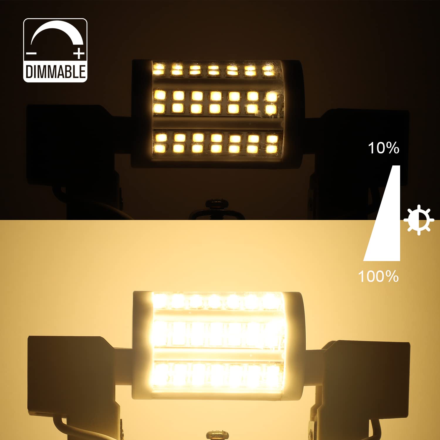 Familite R7S LED Bulb 15W Dimmable J78 Flood Light, 150W Halogen Replacement, Warm White 3000K, Pack of 4