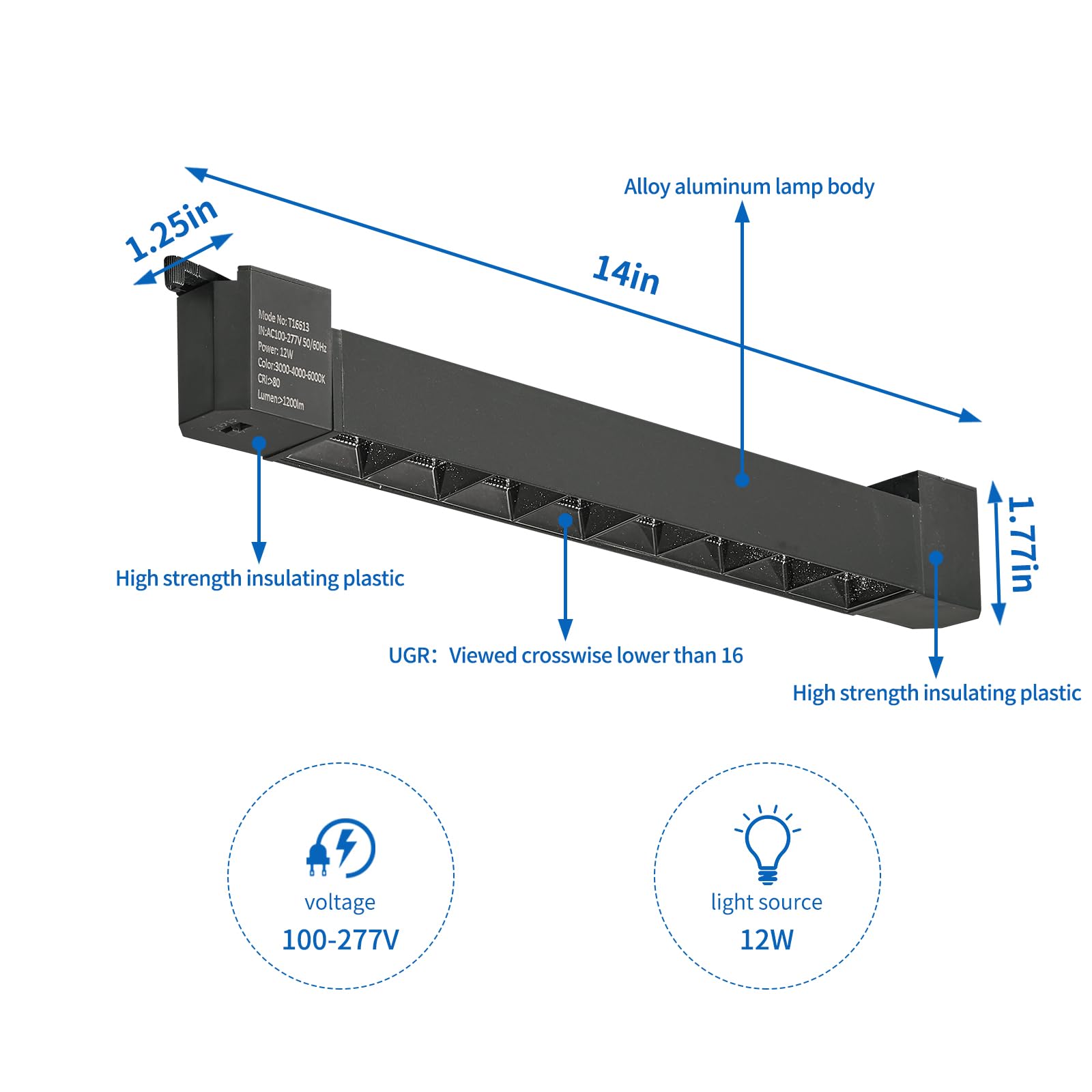 Be Studied Led Track Lighting Heads H Type Track Light Fixtures Grille Light Modern Ceiling Spotlight For Office Accent Art Shop