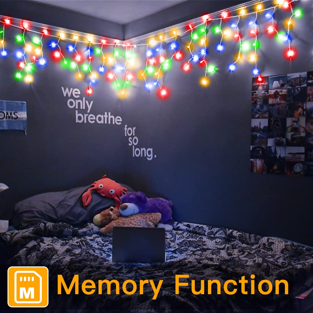 Ollny Icicle Lights Outdoor 594 Led Multicolor Christmas Lights With Remote, Waterproof, 49Ft, 8 Modes, Model Hg-29V596Bc