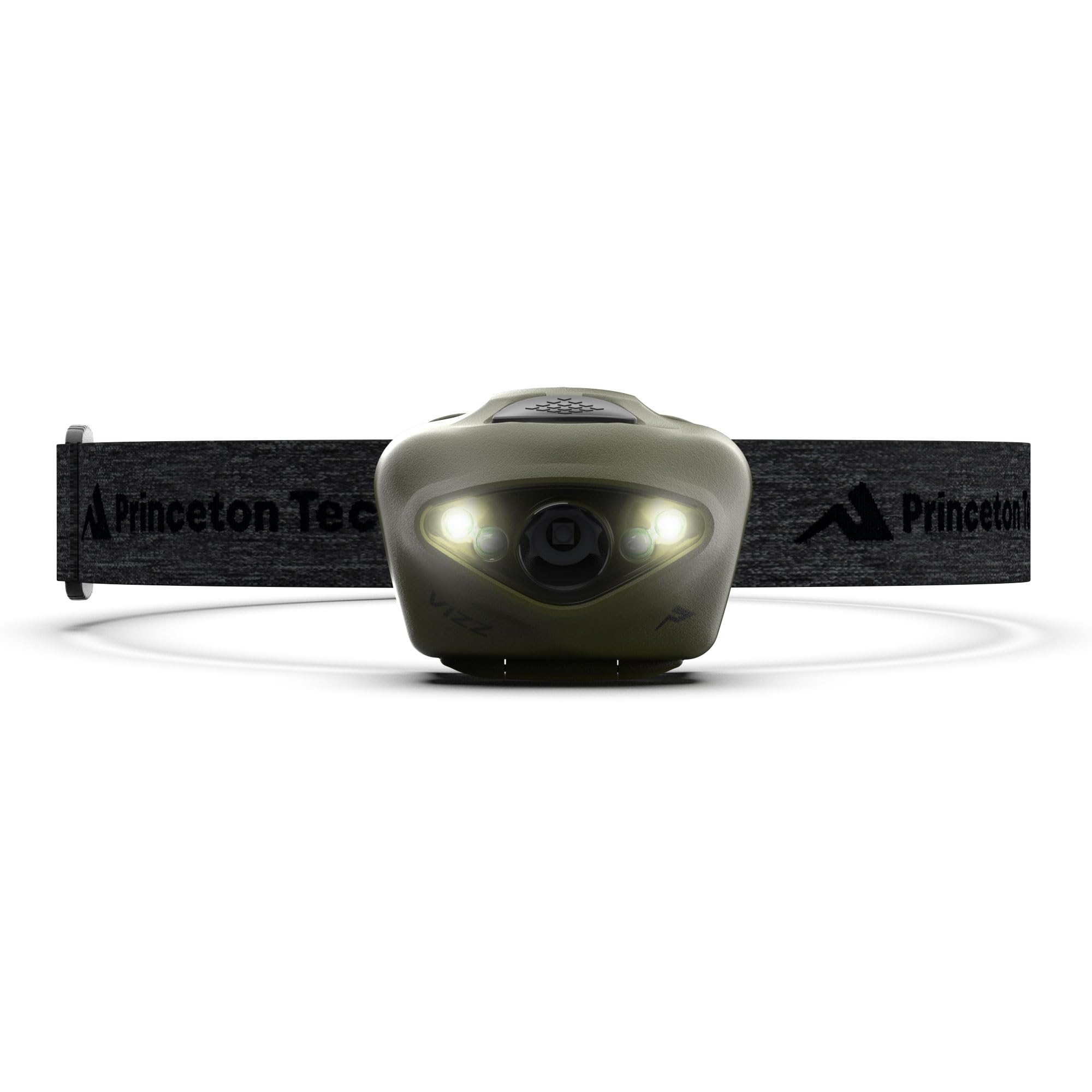 Princeton Tec Vizz Headlamp 550 Lumen LED, Dimmable, IPX7 Water Resistant, One Size, Green, Model VIZZ22-GR/DG